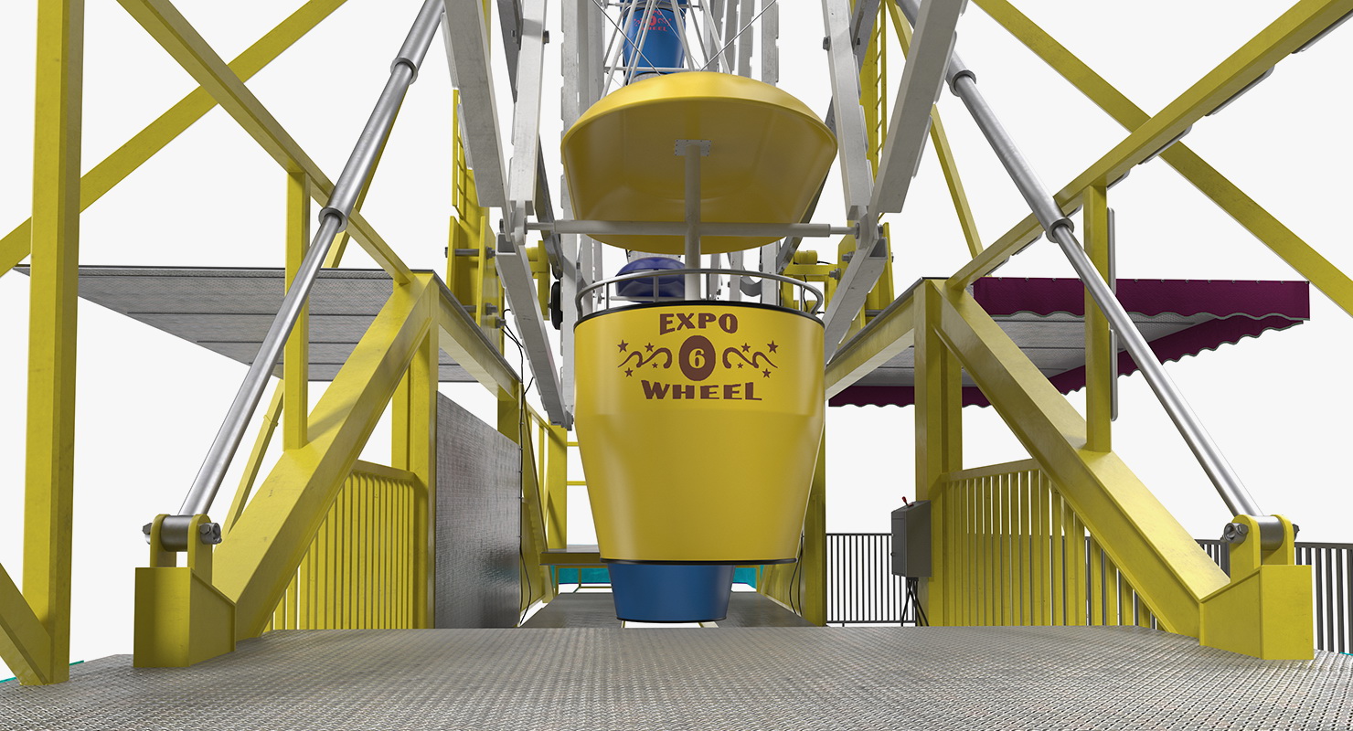 Amusement Park Ferris Wheel 3D