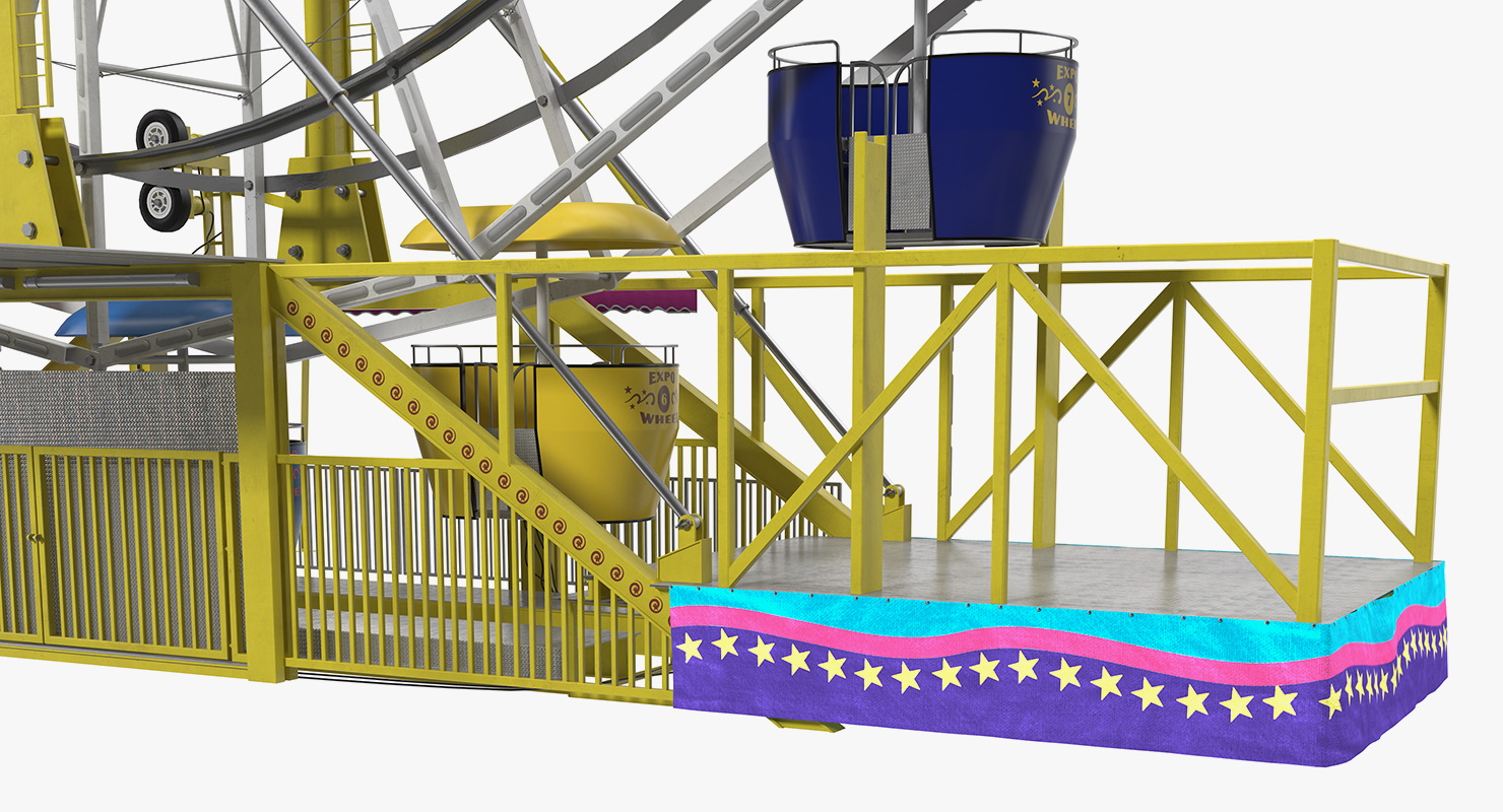 Amusement Park Ferris Wheel 3D