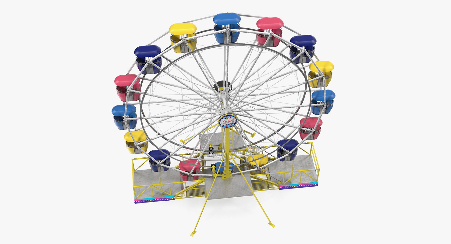 Amusement Park Ferris Wheel 3D