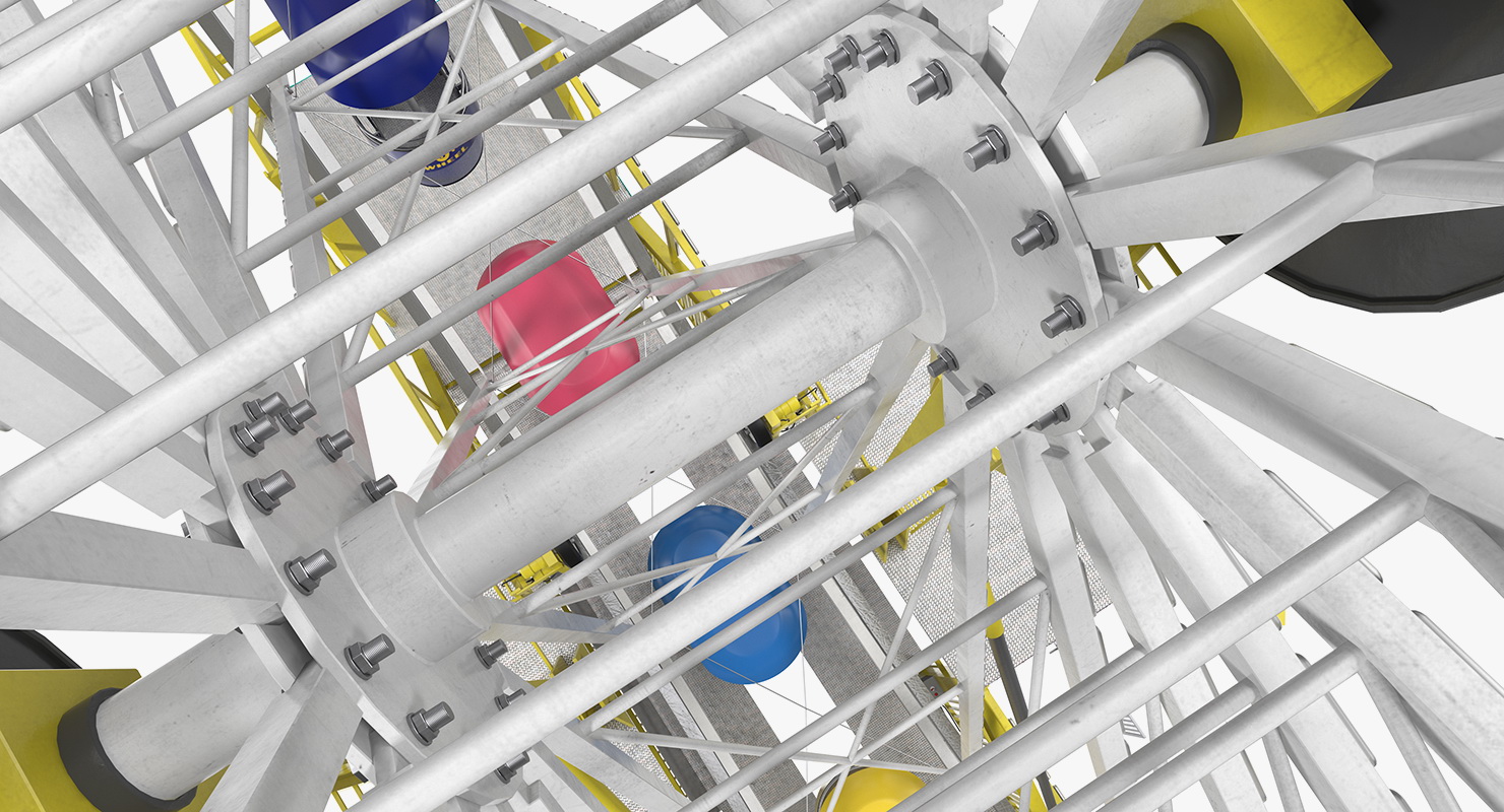 Amusement Park Ferris Wheel 3D