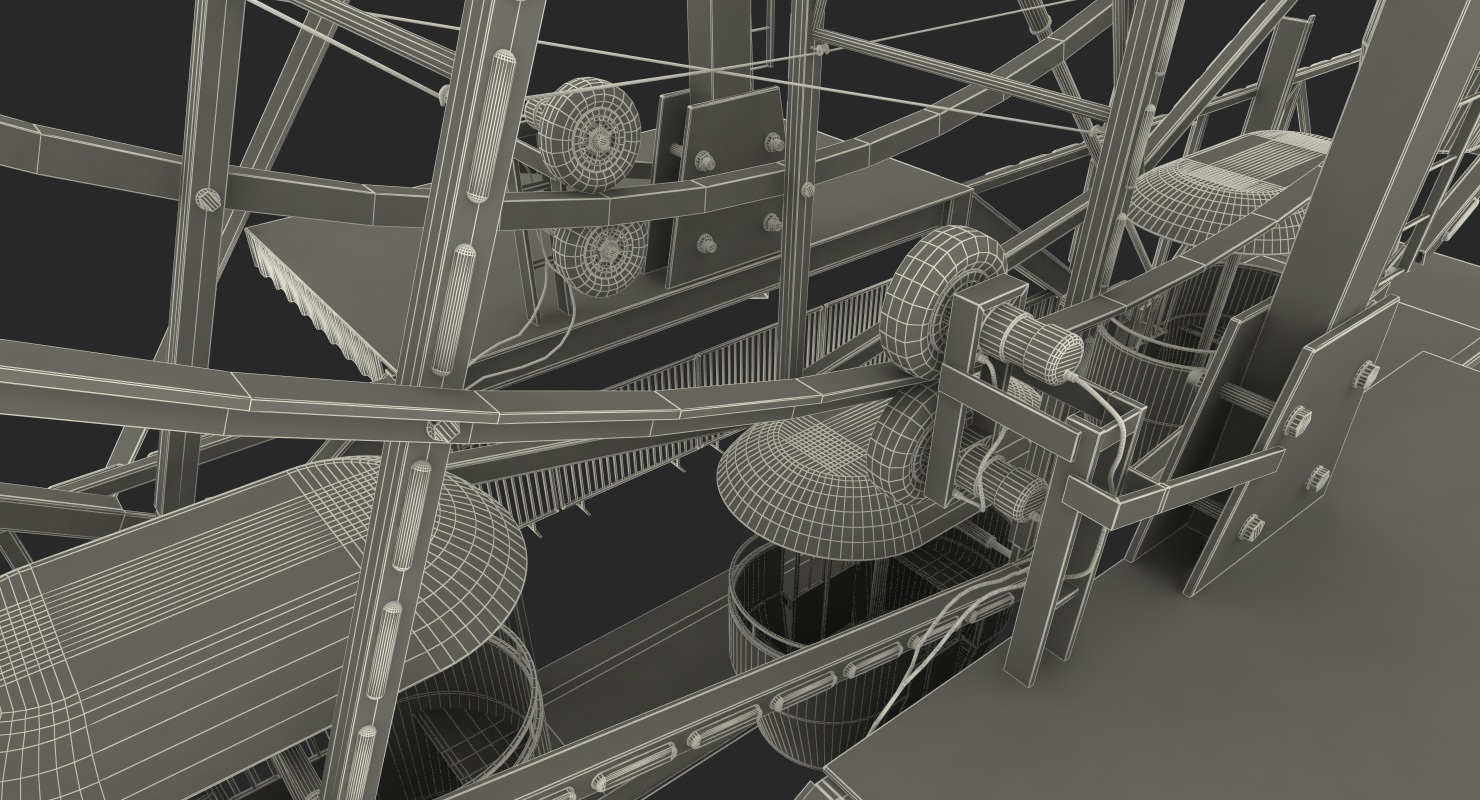 Amusement Park Ferris Wheel 3D