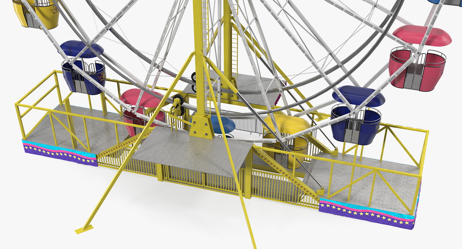 Amusement Park Ferris Wheel 3D