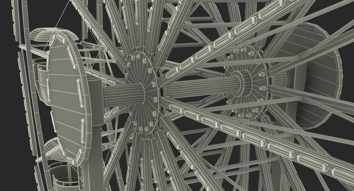 Amusement Park Ferris Wheel 3D