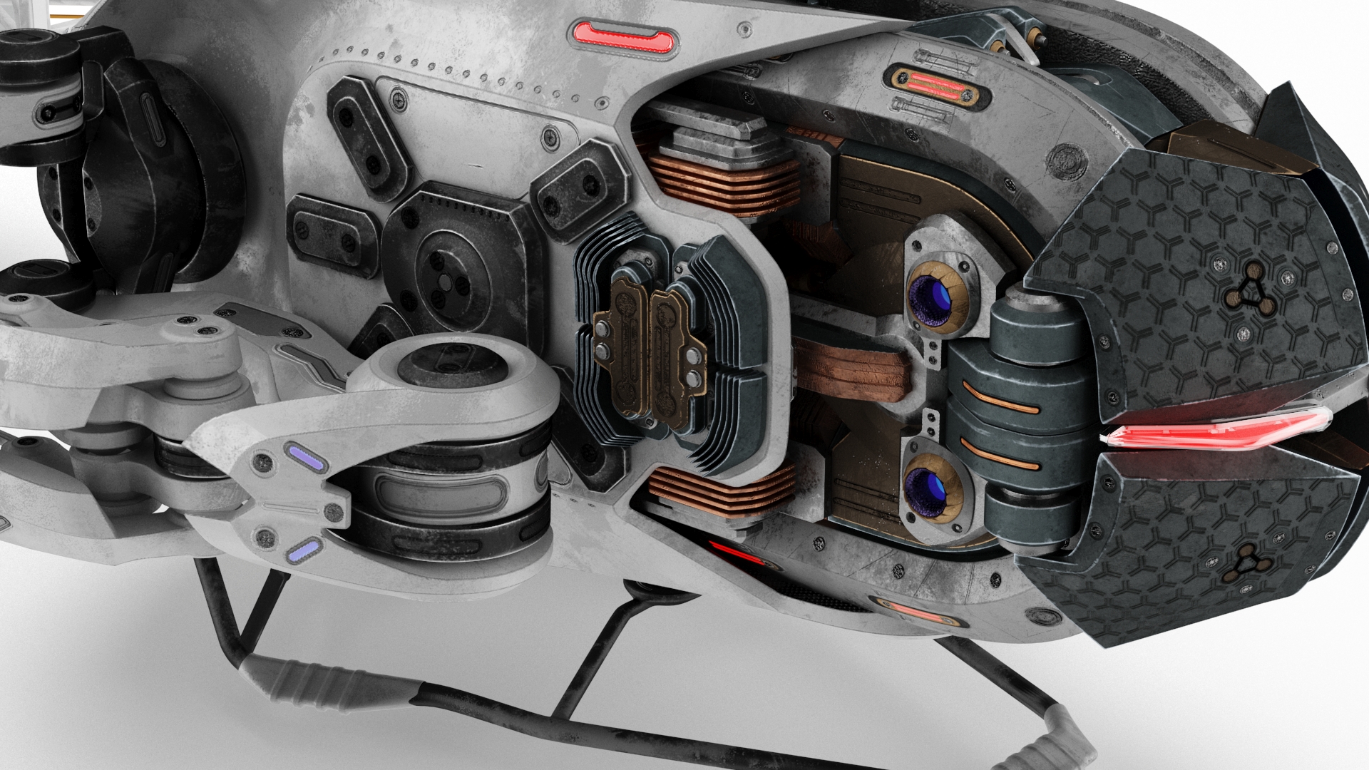 Sci Fi Space Loader with Space Module Rigged 3D model