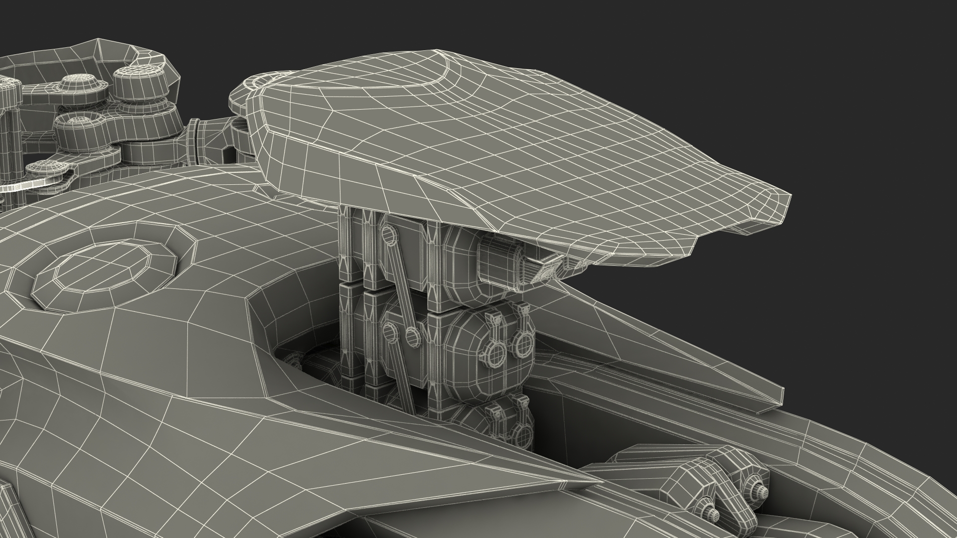 Sci Fi Space Loader with Space Module Rigged 3D model