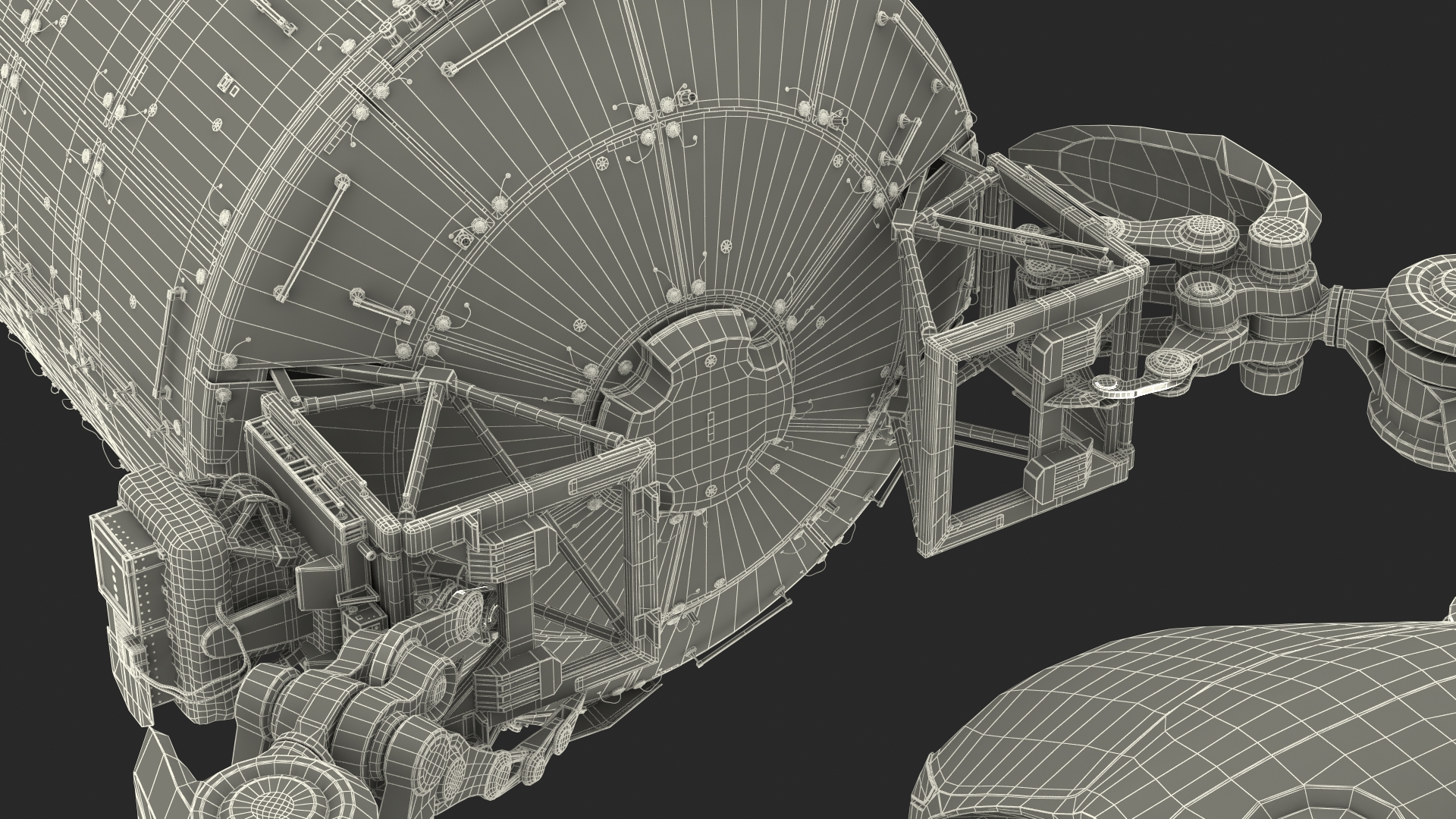 Sci Fi Space Loader with Space Module Rigged 3D model