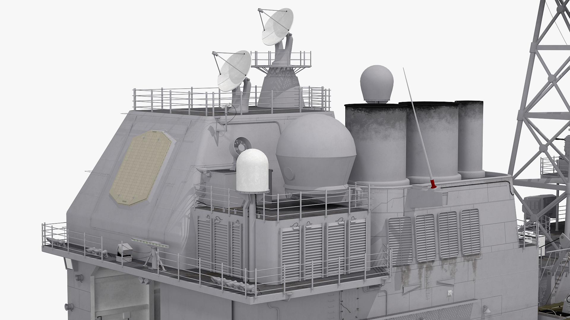 Arleigh Burke Class Destroyer USS CG-57 3D model