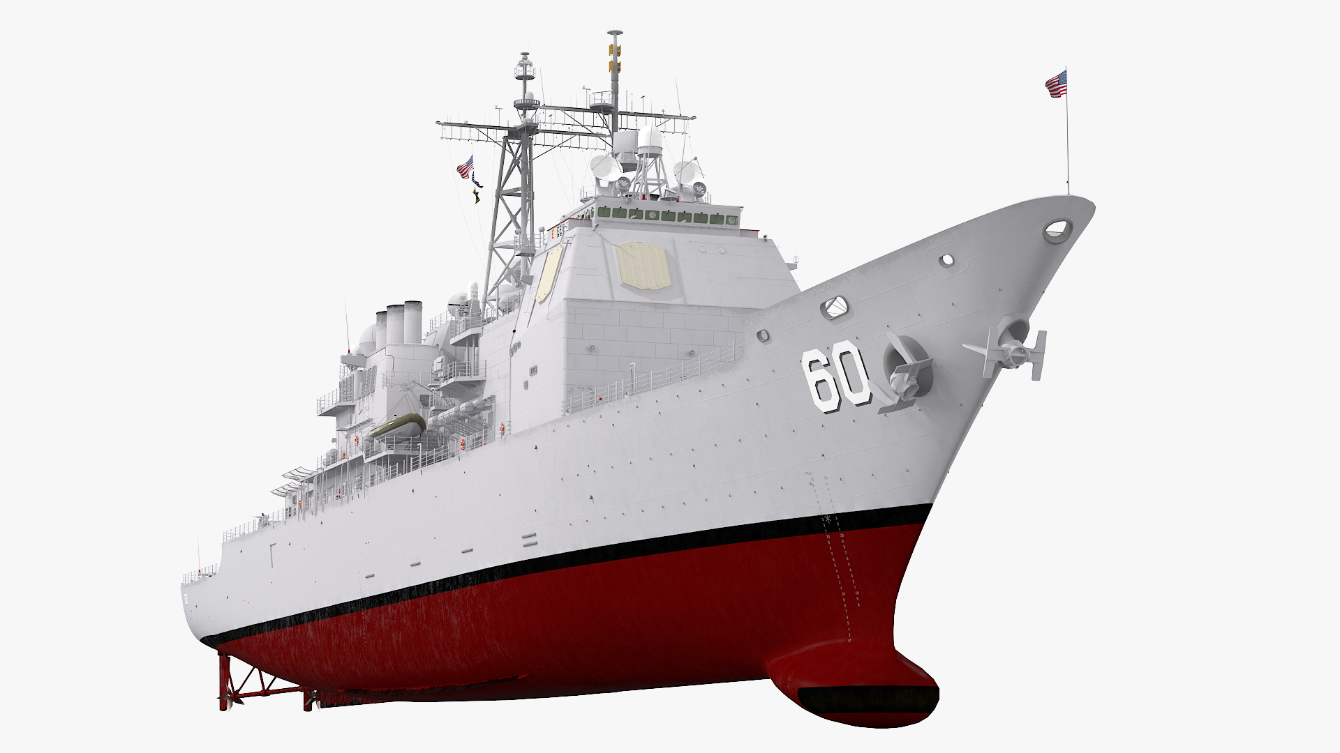 Arleigh Burke Class Destroyer USS CG-57 3D model