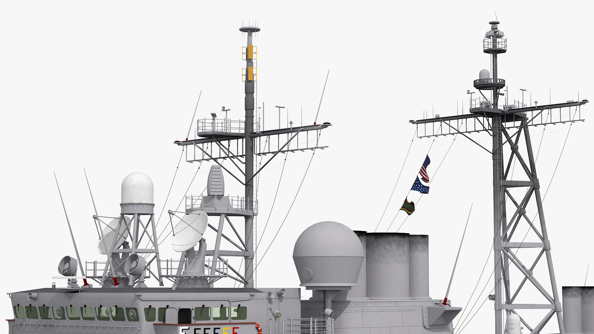 Arleigh Burke Class Destroyer USS CG-57 3D model