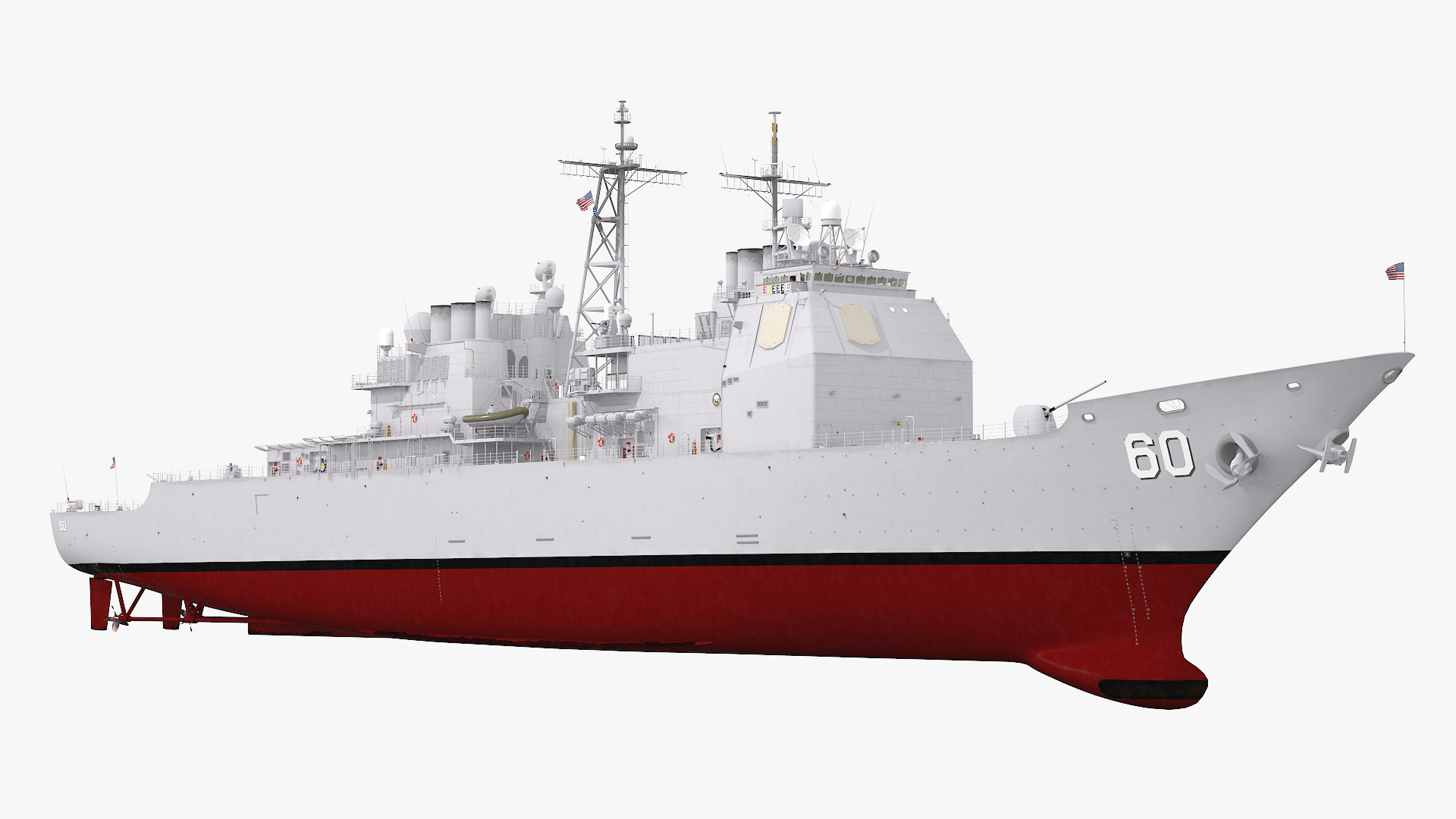 Arleigh Burke Class Destroyer USS CG-57 3D model