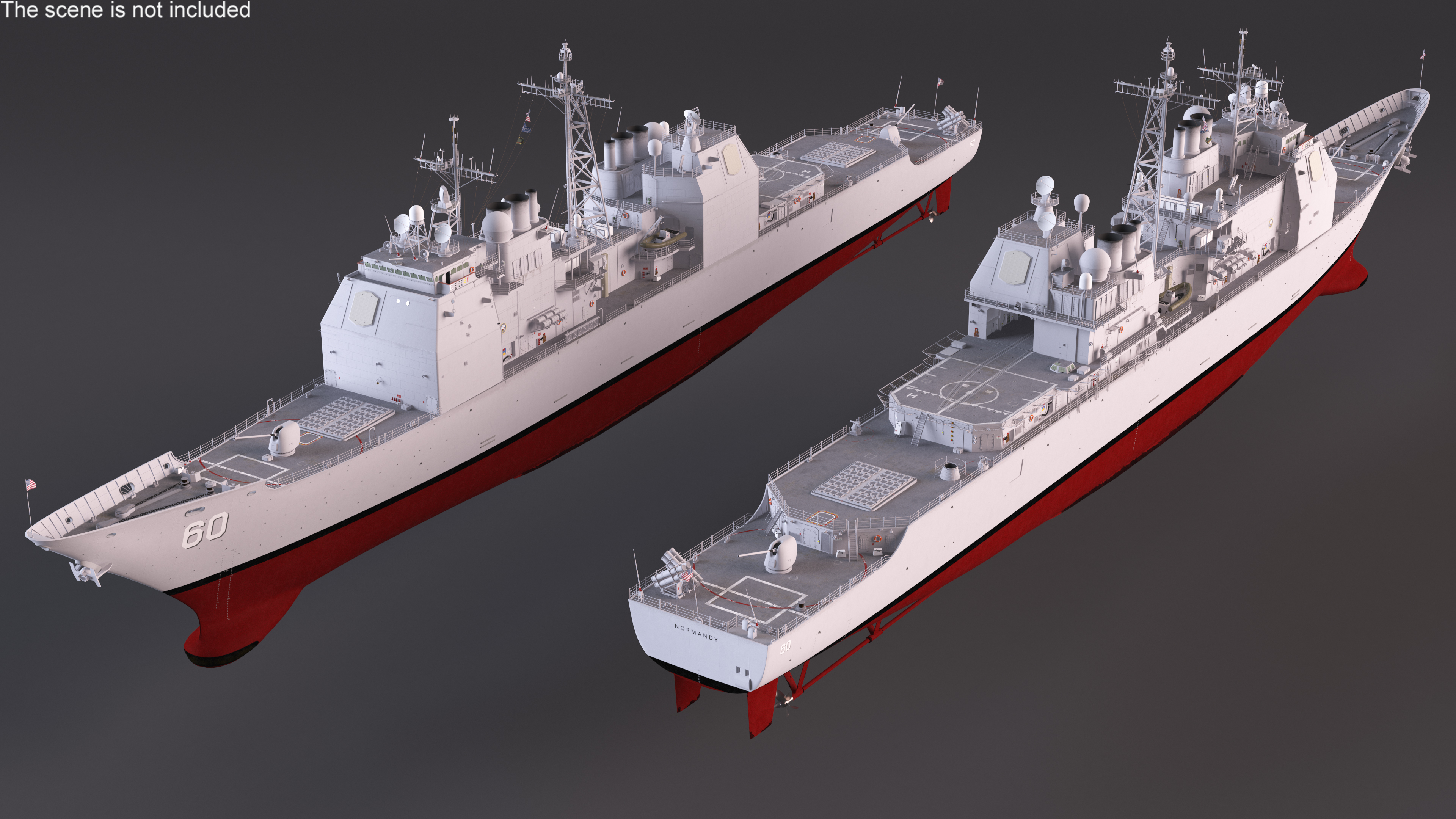 Arleigh Burke Class Destroyer USS CG-57 3D model