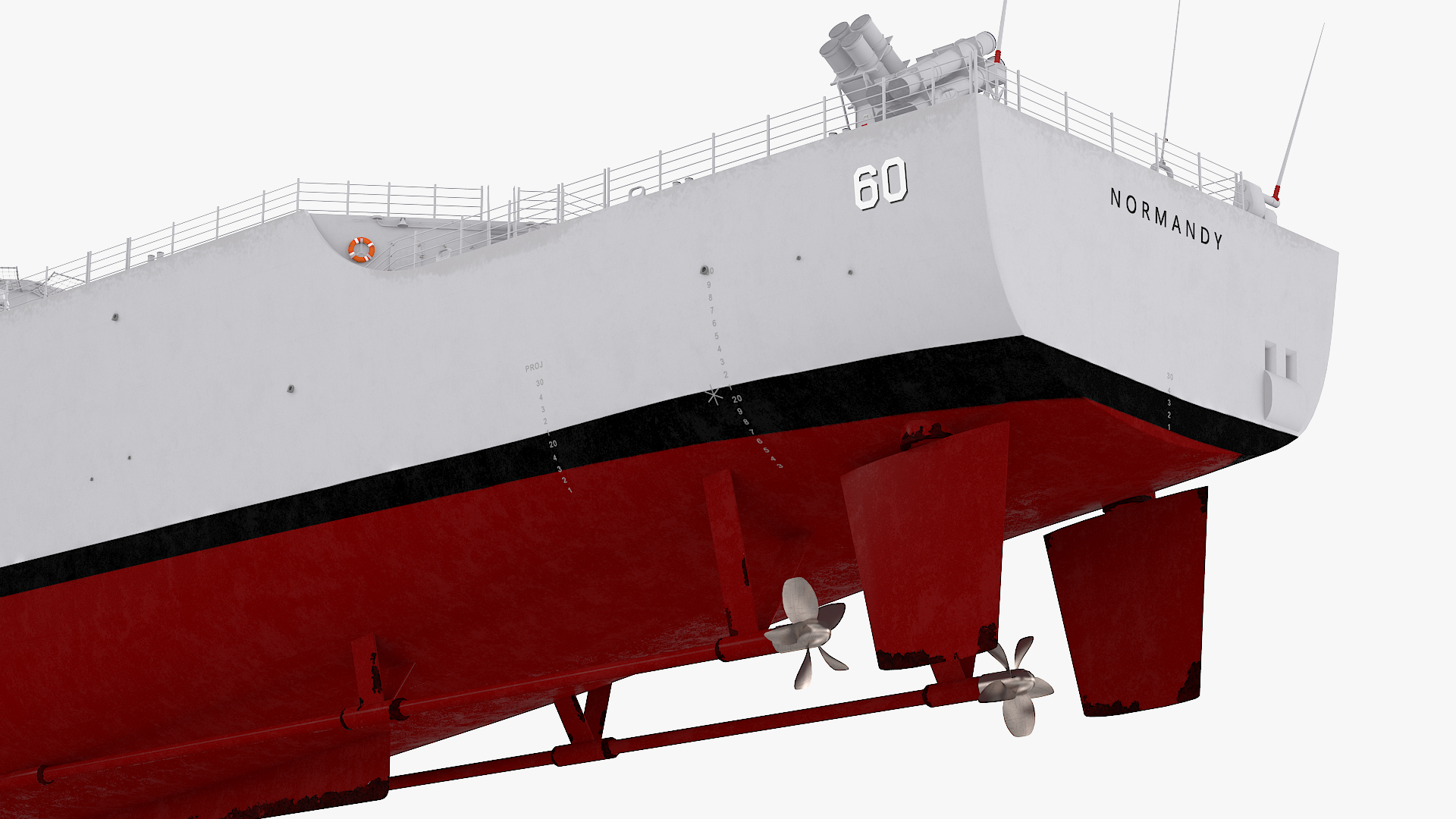 Arleigh Burke Class Destroyer USS CG-57 3D model