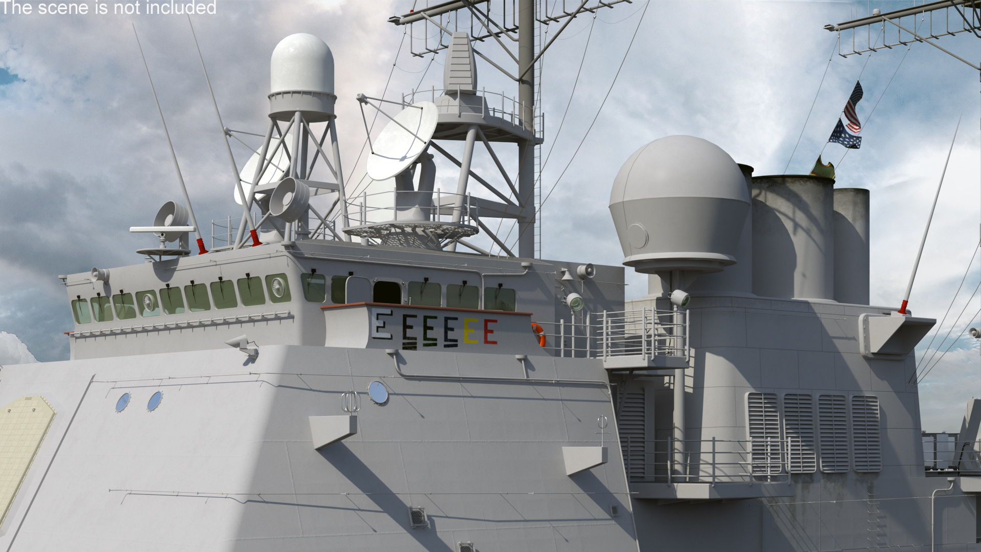 Arleigh Burke Class Destroyer USS CG-57 3D model