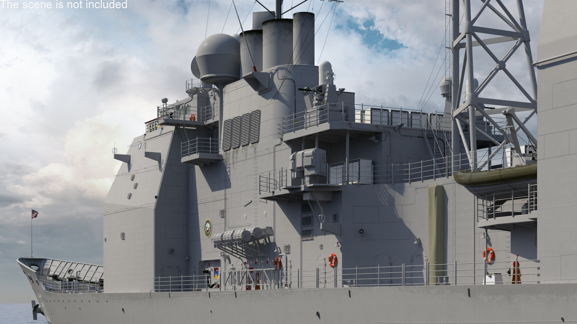 Arleigh Burke Class Destroyer USS CG-57 3D model