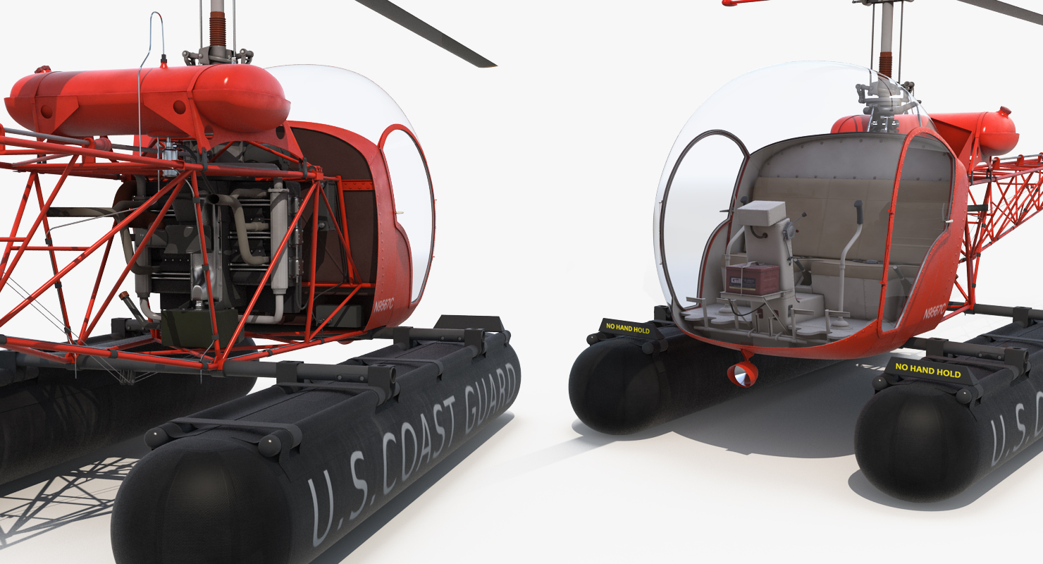 Bell 47 On Floats uscg 3D