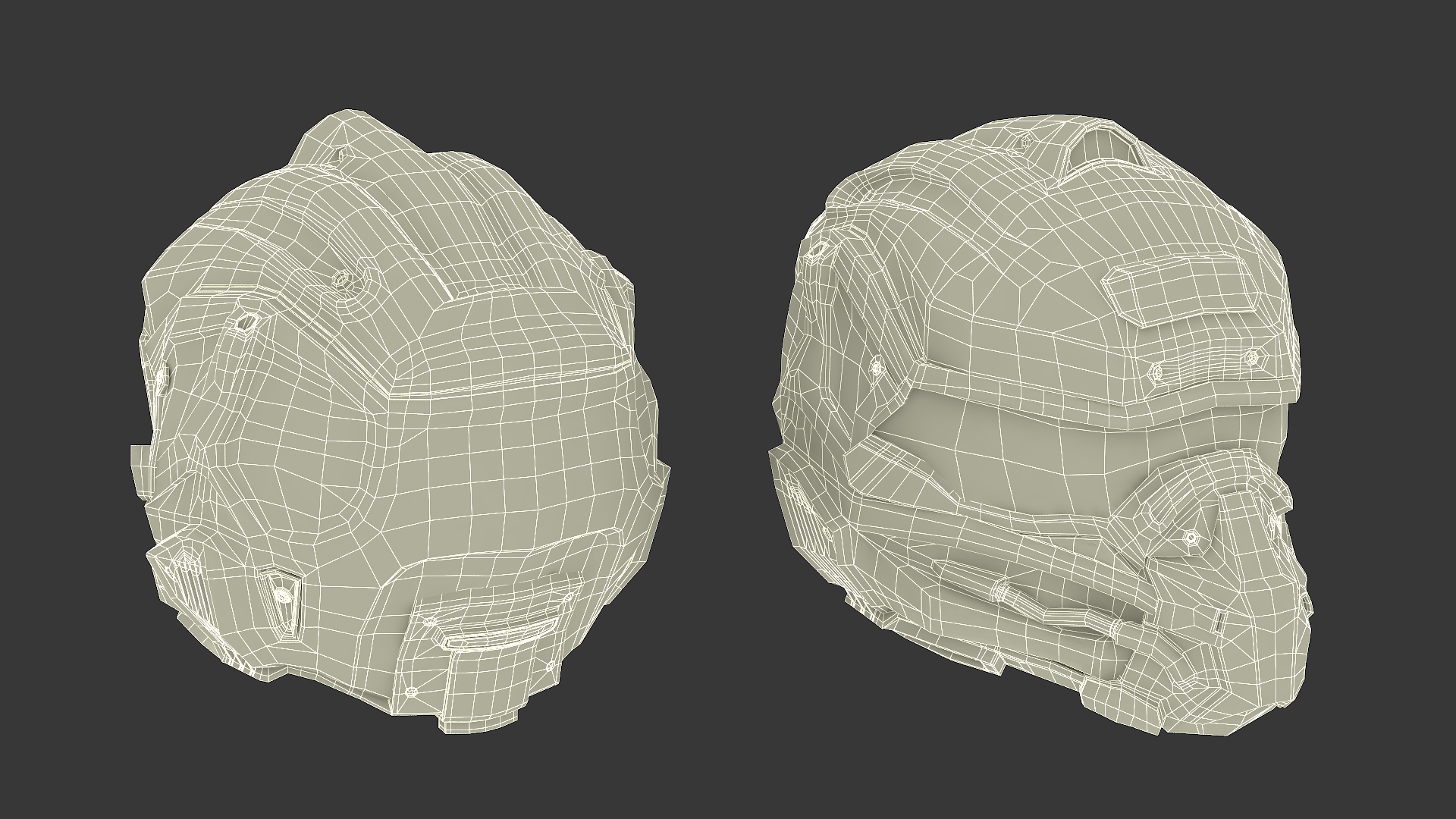 3D model Futuristic Control Console with Helmet and Storage Container