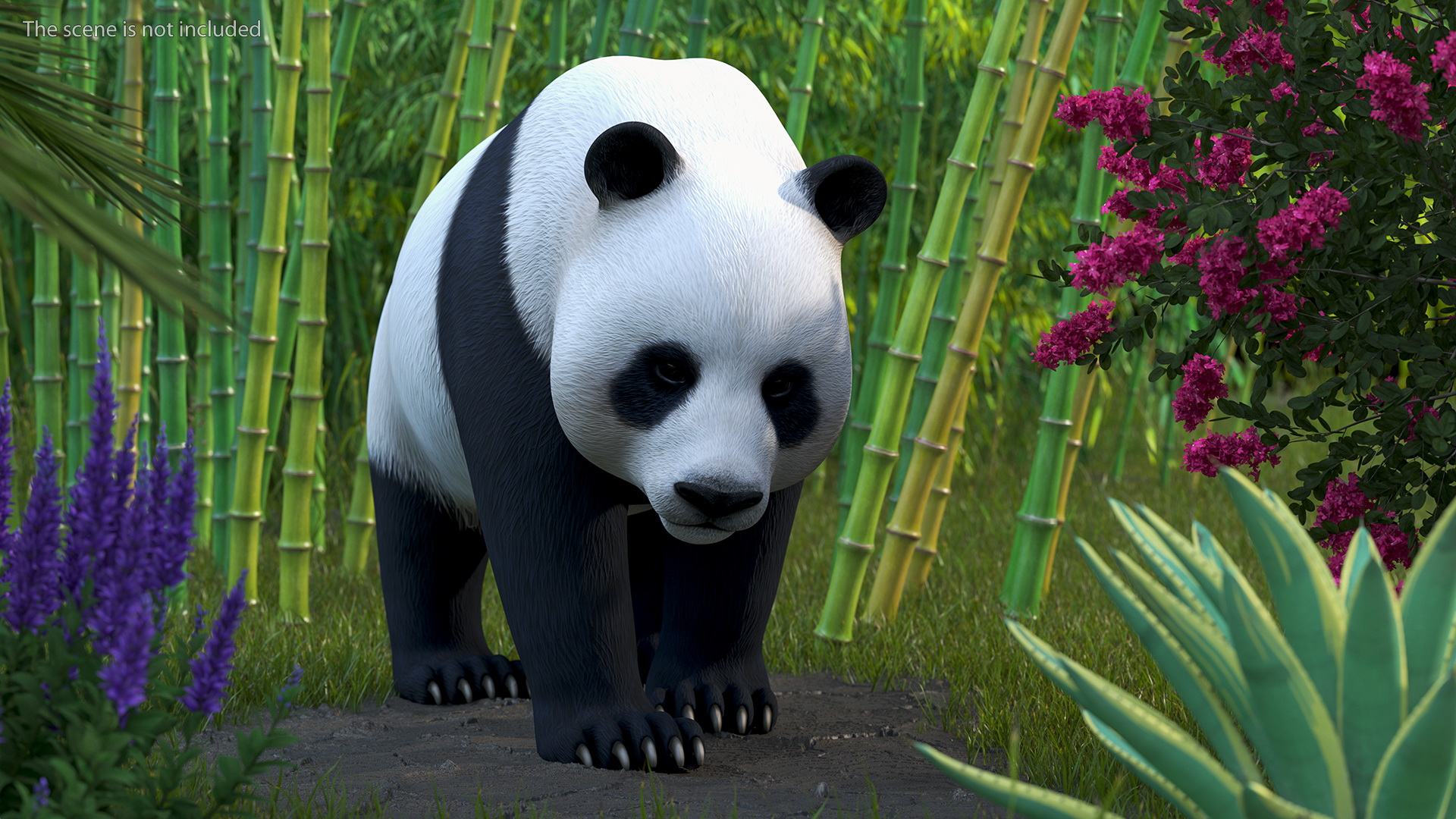 3D Giant Panda Rigged model