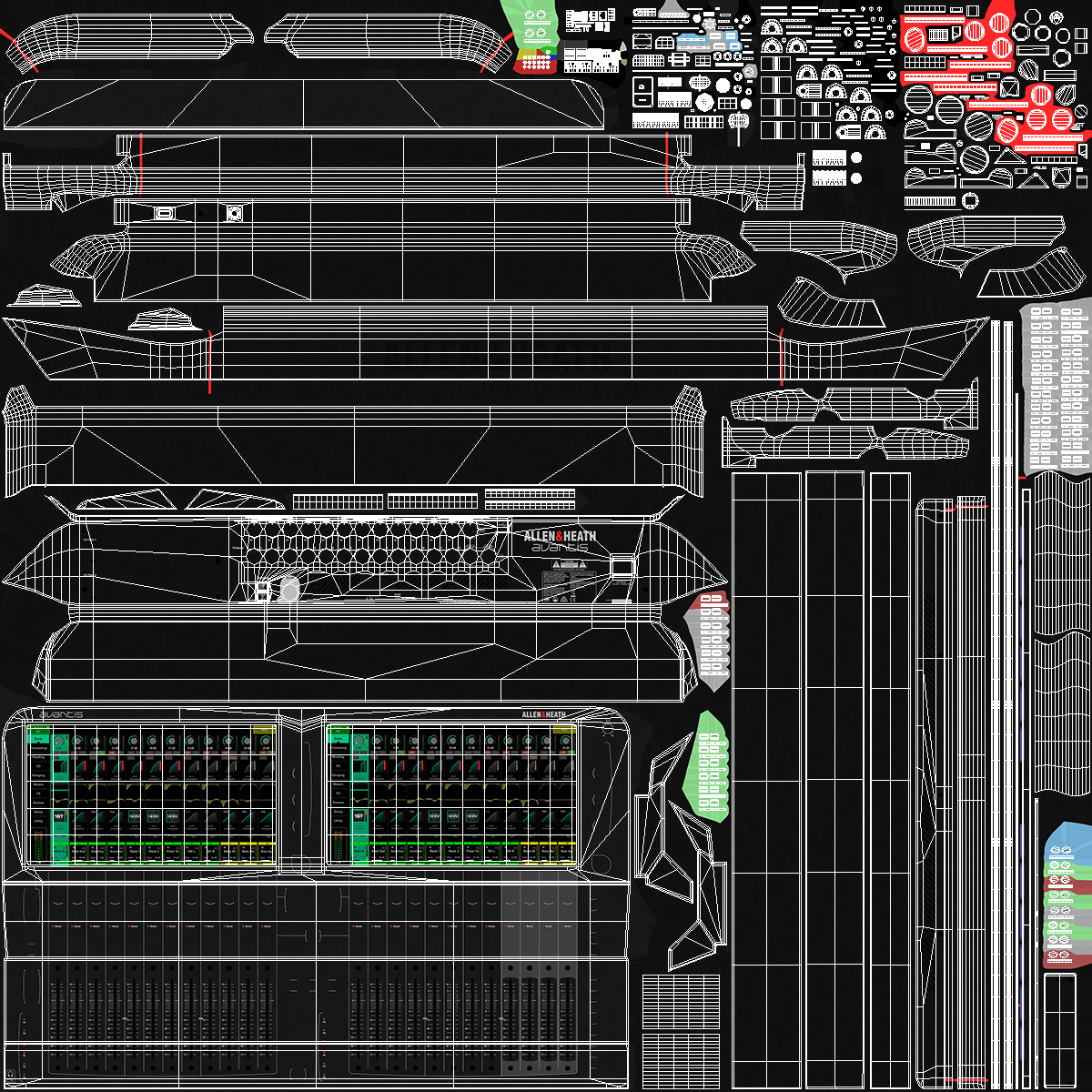 Digital Mixing Console Allen and Heath AVANTIS On 3D model