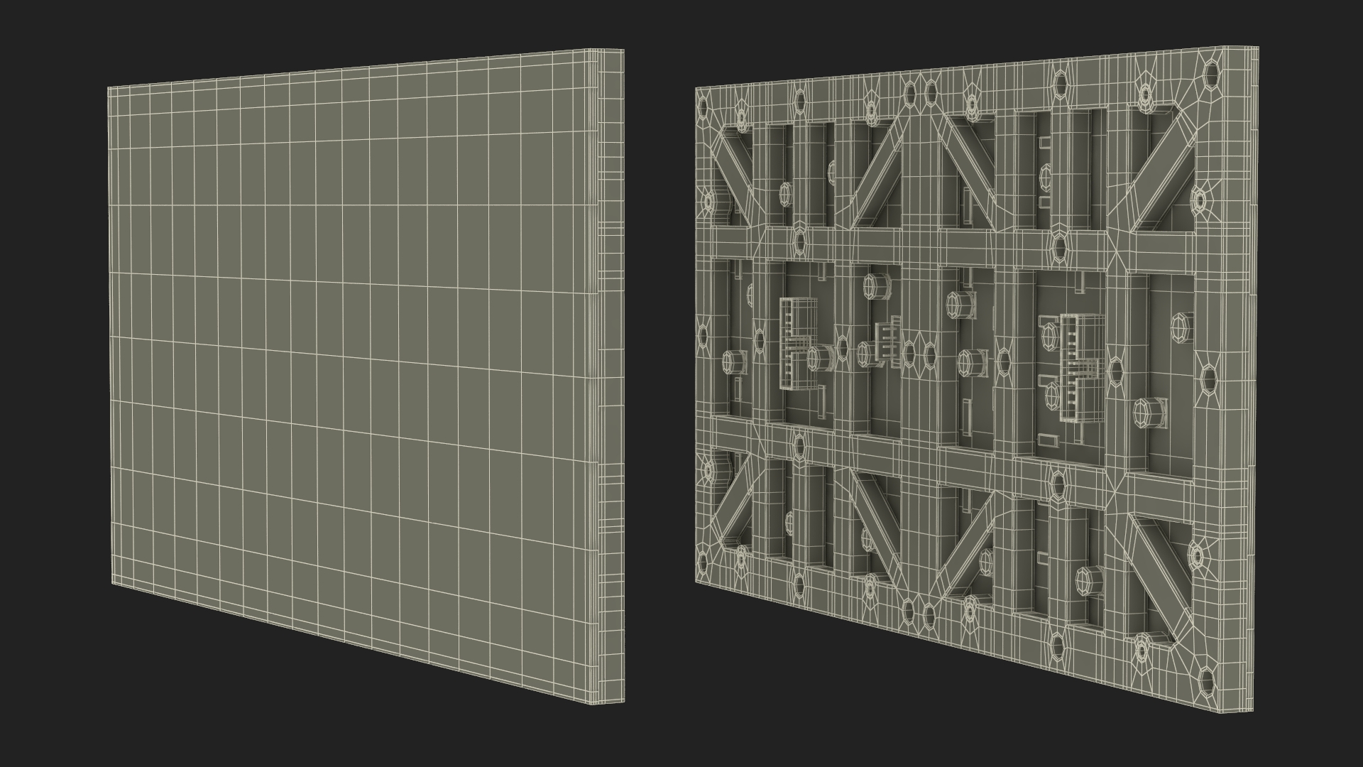 LED Screen Panel Lights Off 3D