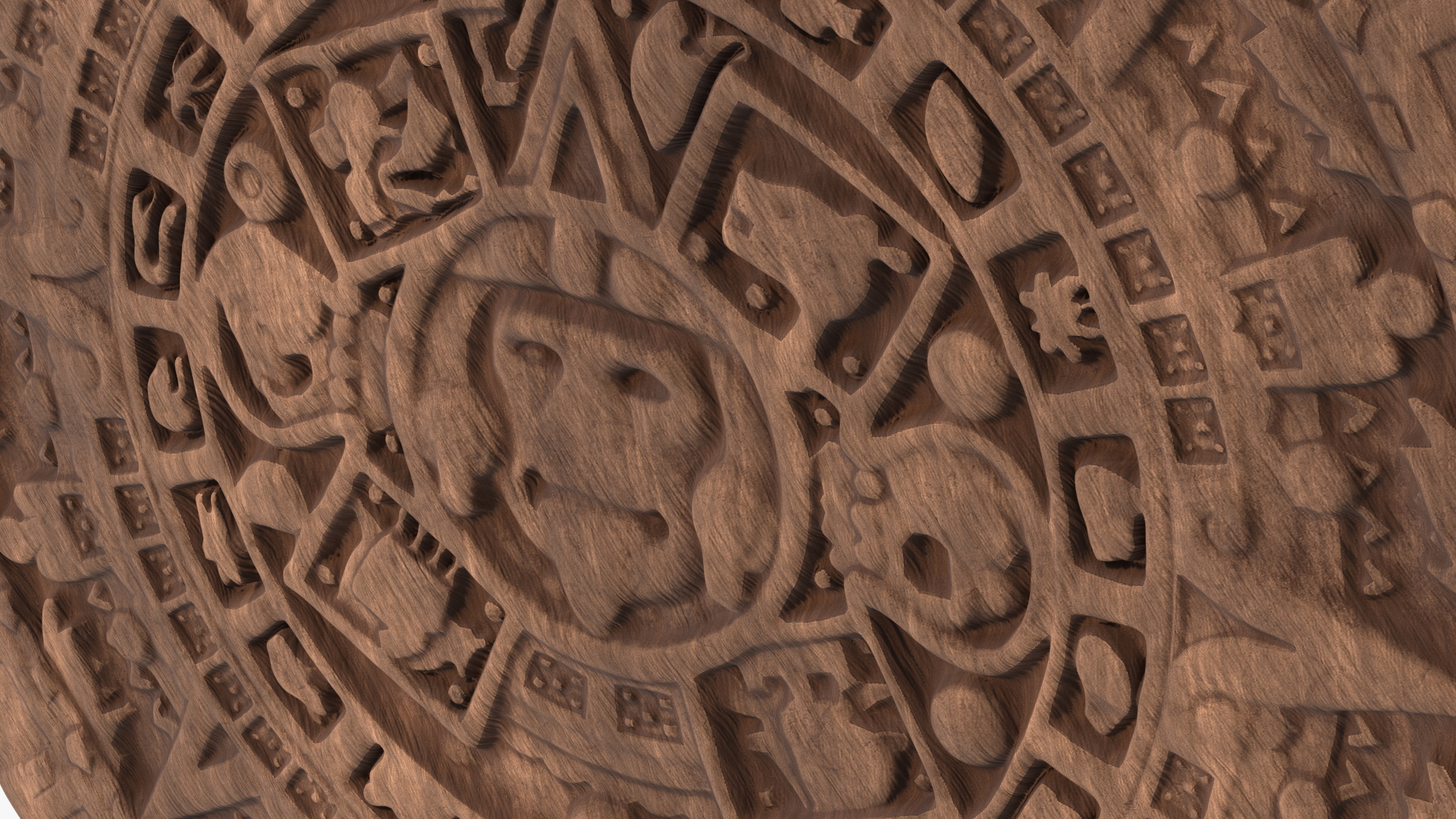 3D Maya Calendar Wood model