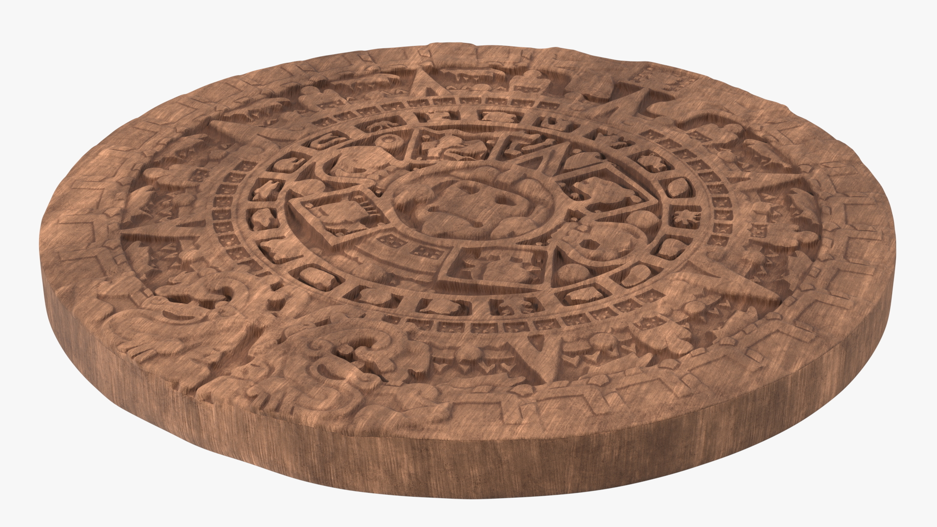 3D Maya Calendar Wood model