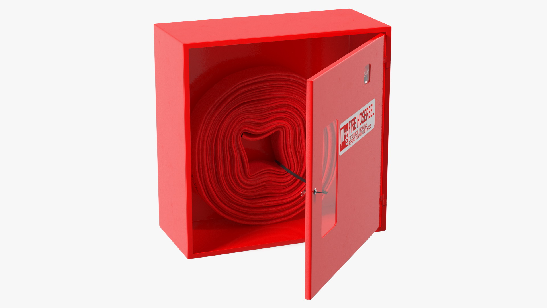 3D Fire Hose Cabinet Set