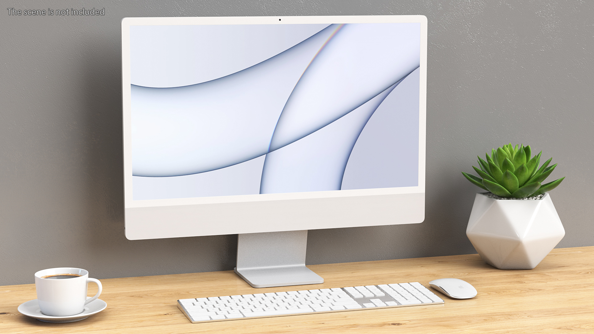 Apple iMac 2021 Silver 3D