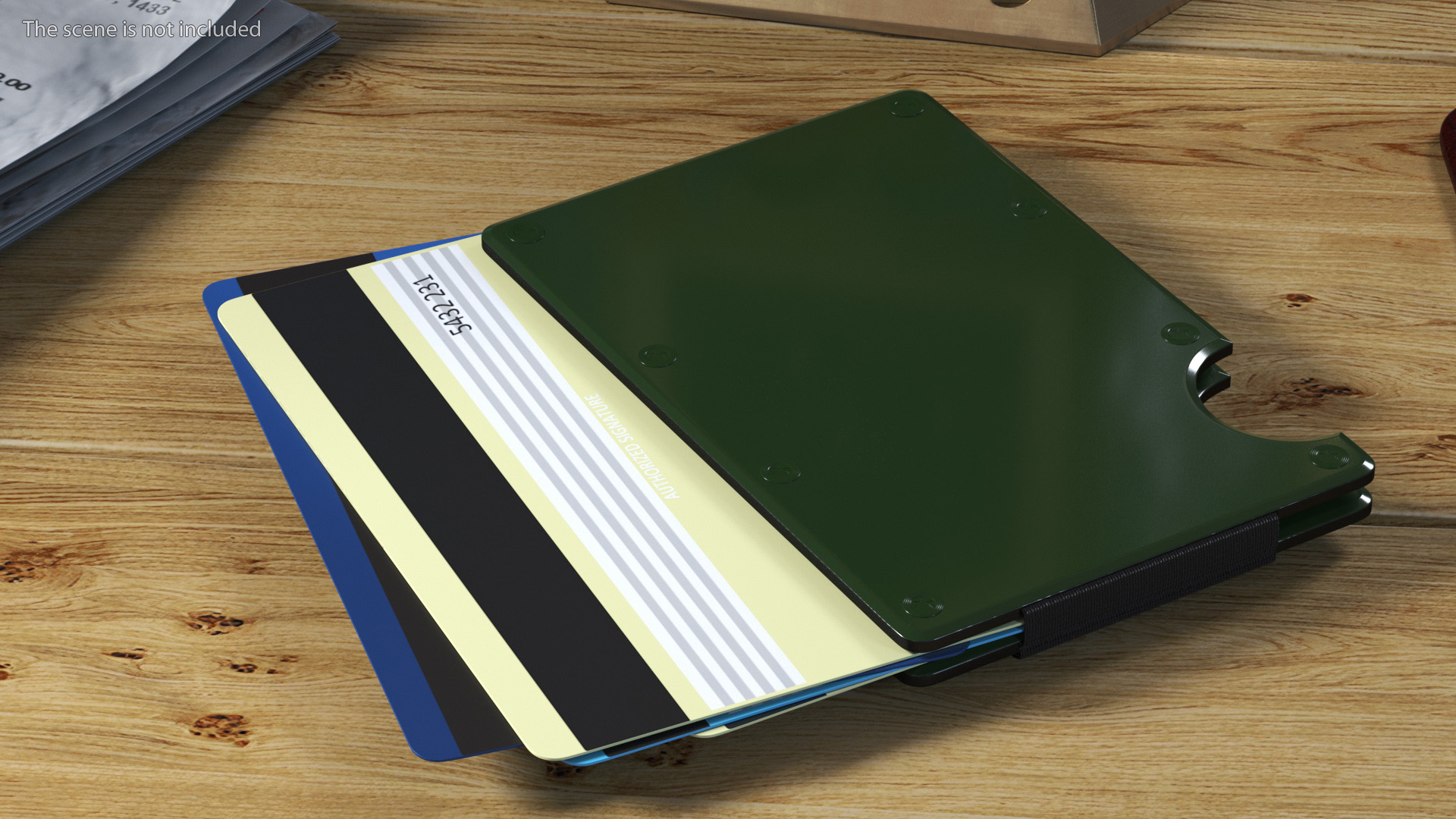 3D model Minimalistic Wallet Green