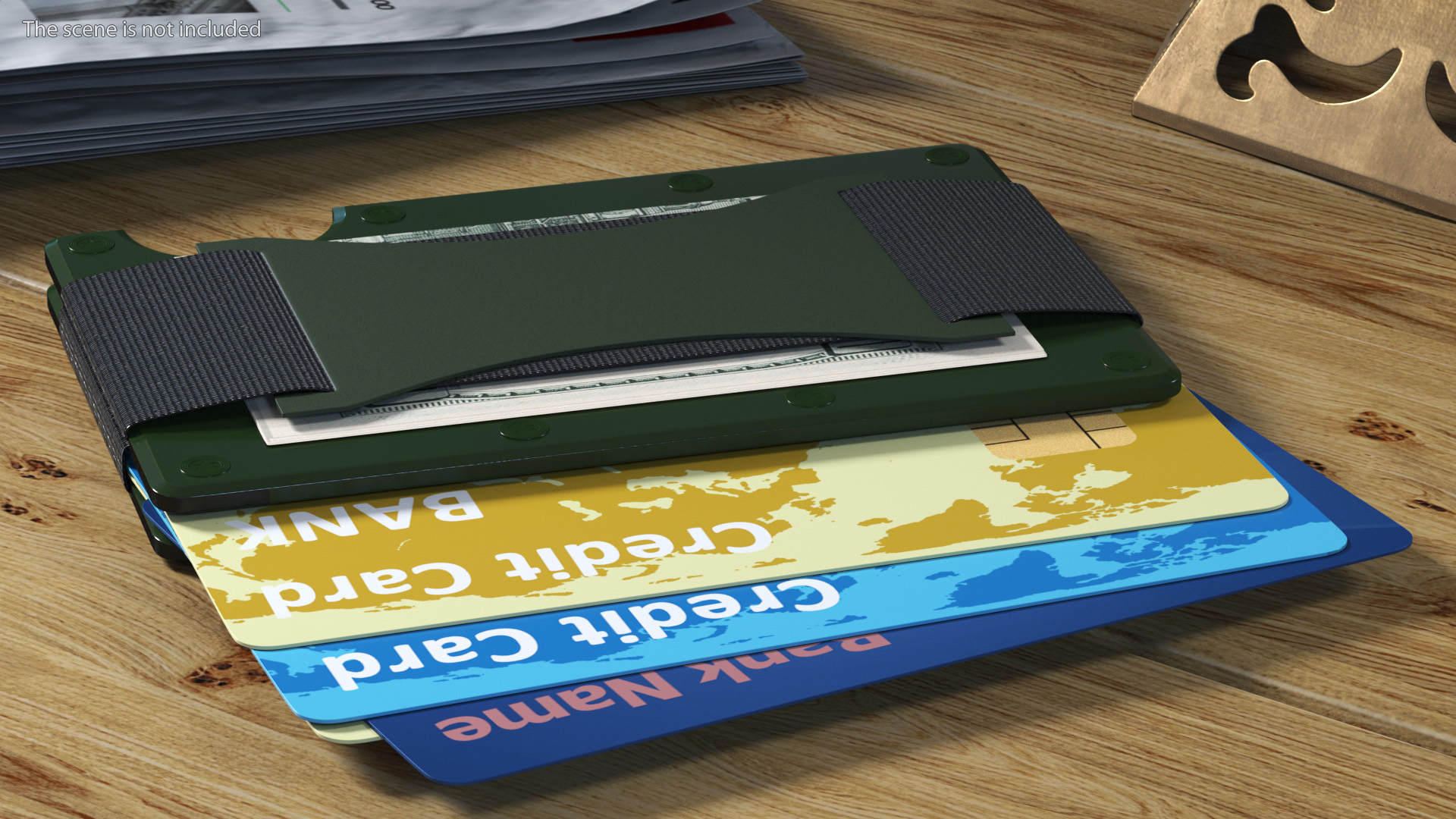 3D model Minimalistic Wallet Green