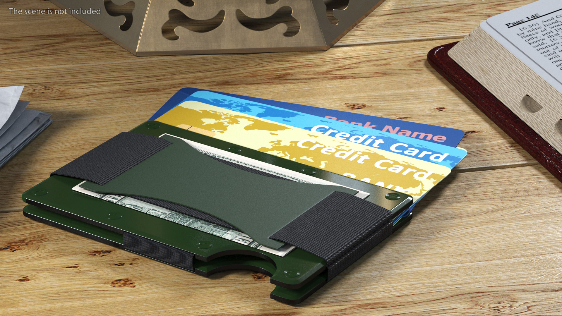 3D model Minimalistic Wallet Green