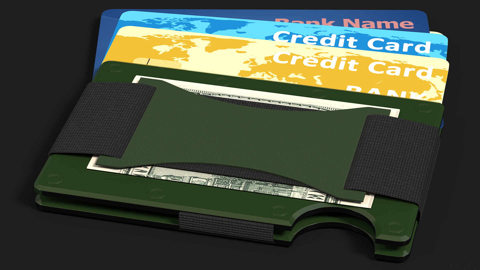 3D model Minimalistic Wallet Green