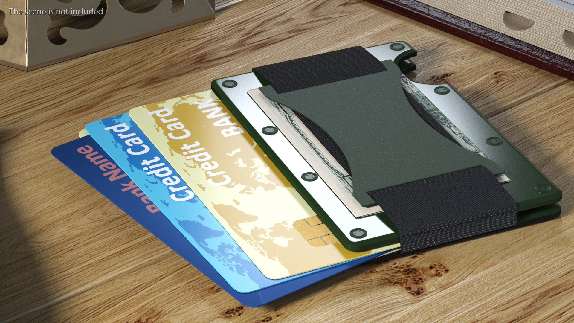 3D model Minimalistic Wallet Green