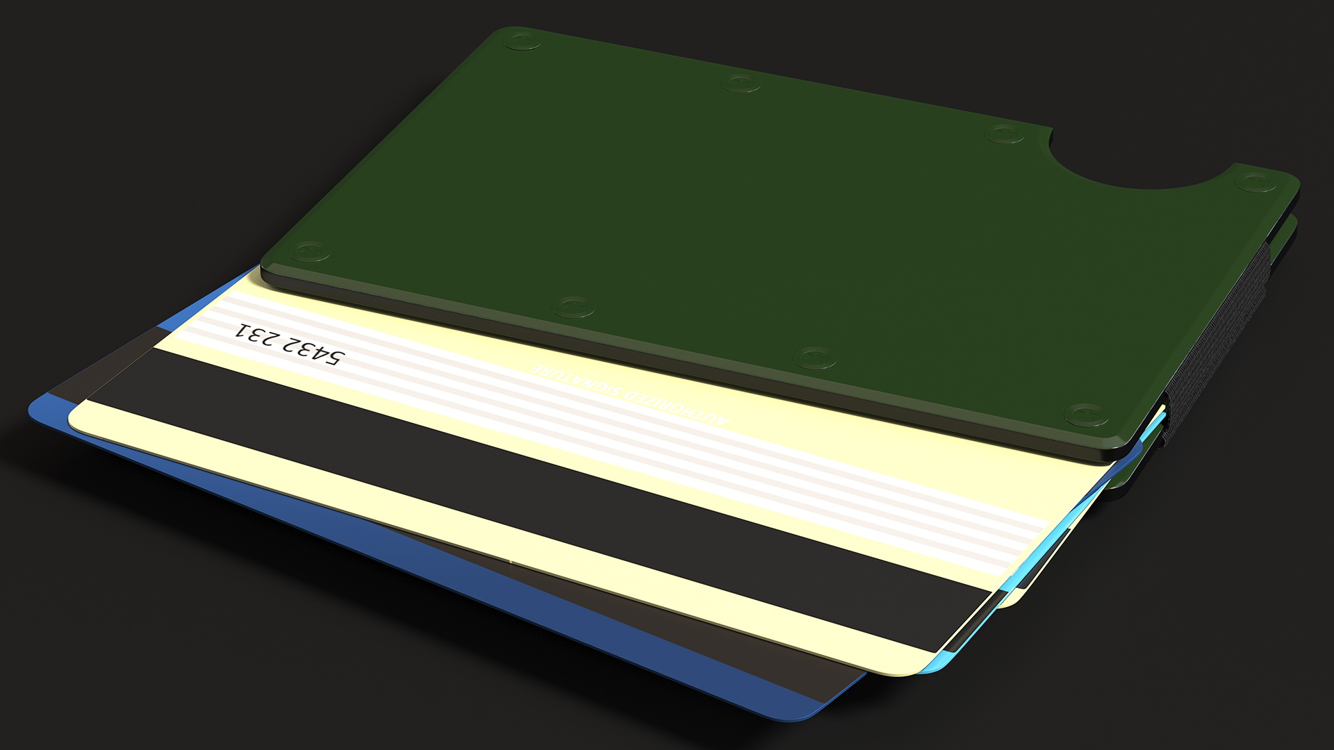 3D model Minimalistic Wallet Green