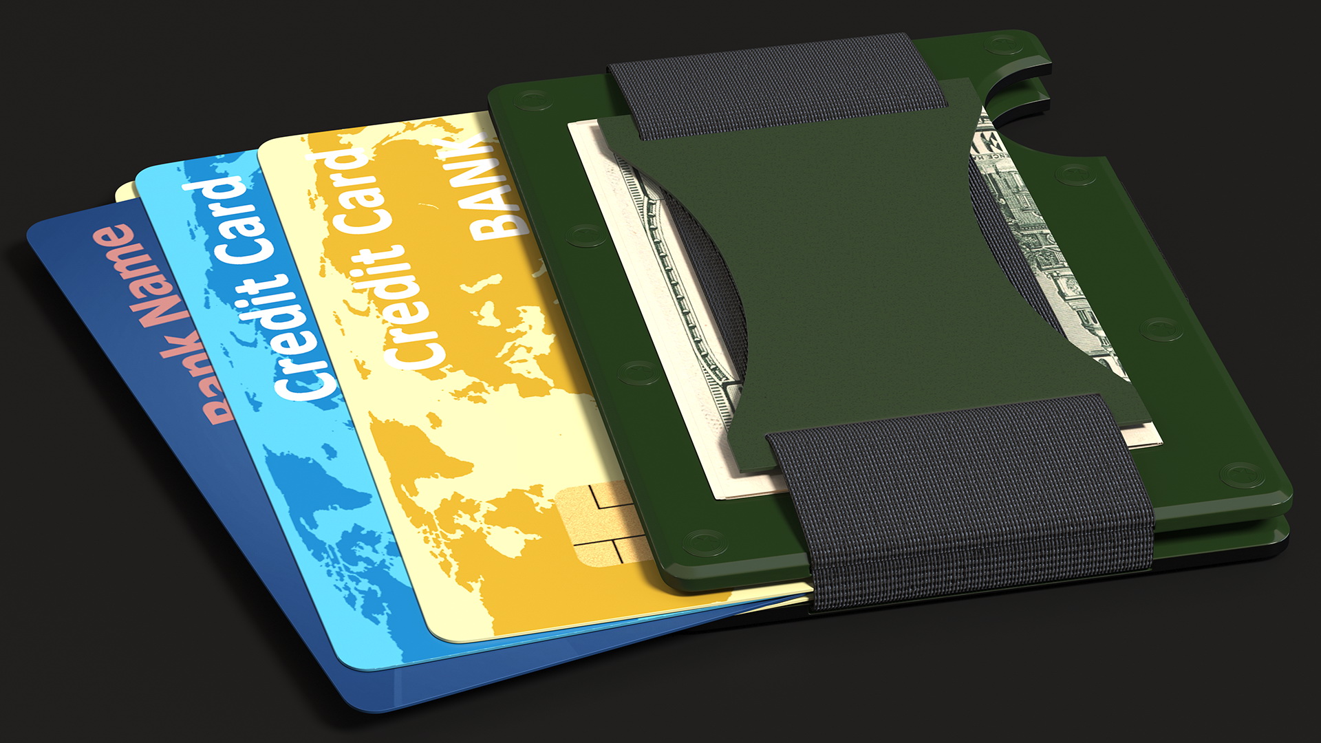 3D model Minimalistic Wallet Green