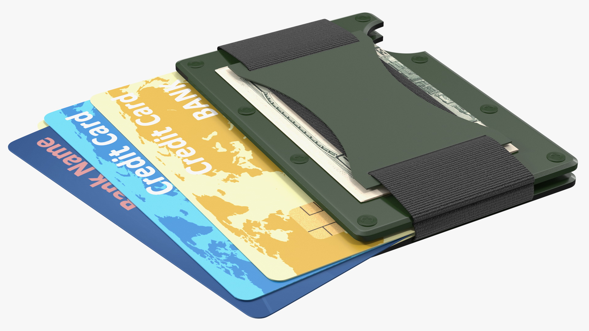 3D model Minimalistic Wallet Green