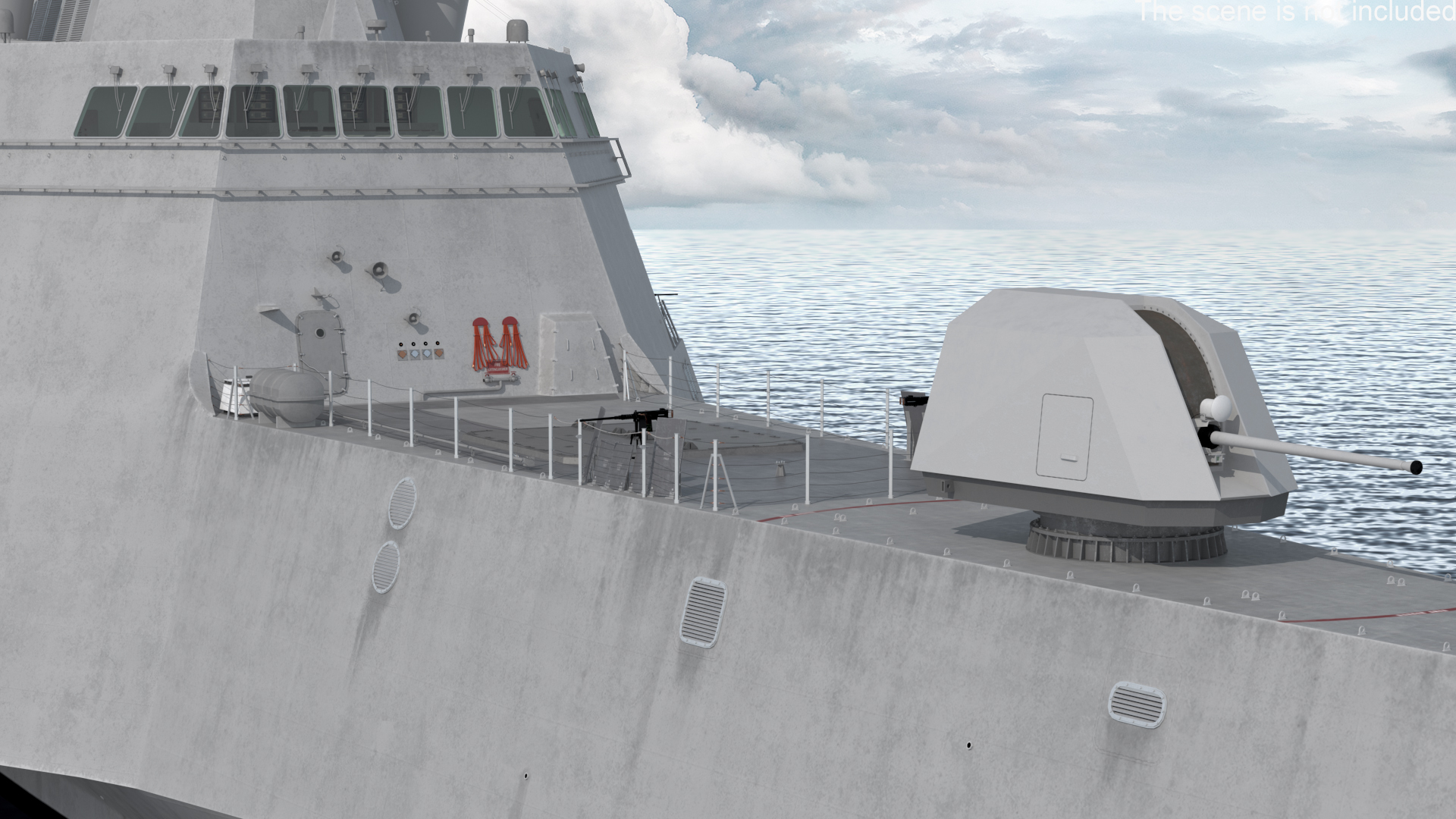 USS Independence LCS 2 with Combat Helicopter Rigged 3D