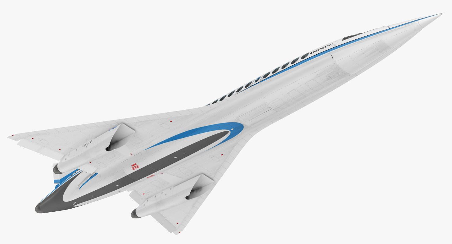 3D Boom Supersonic Jet Rigged