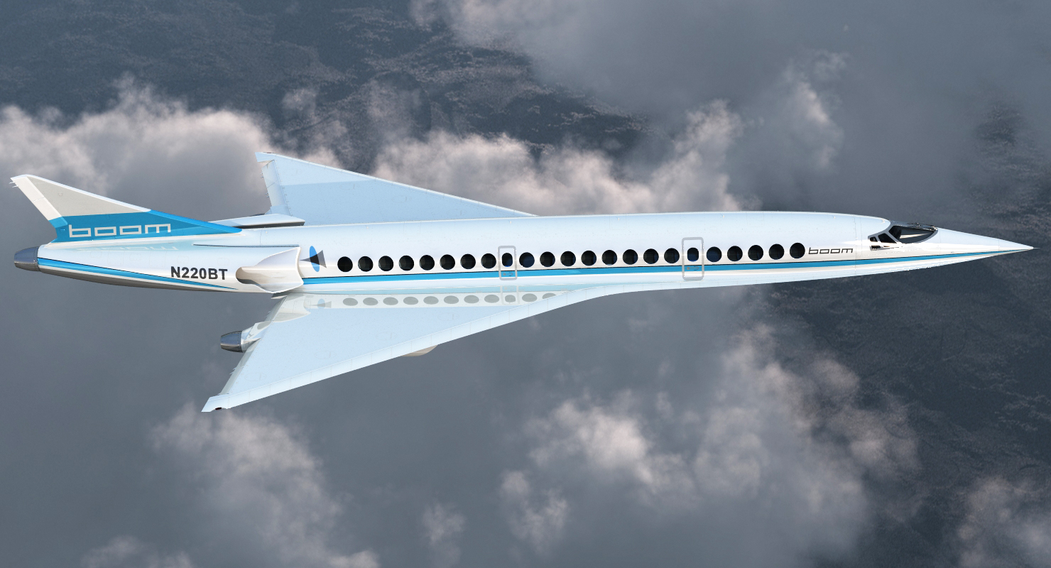 3D Boom Supersonic Jet Rigged