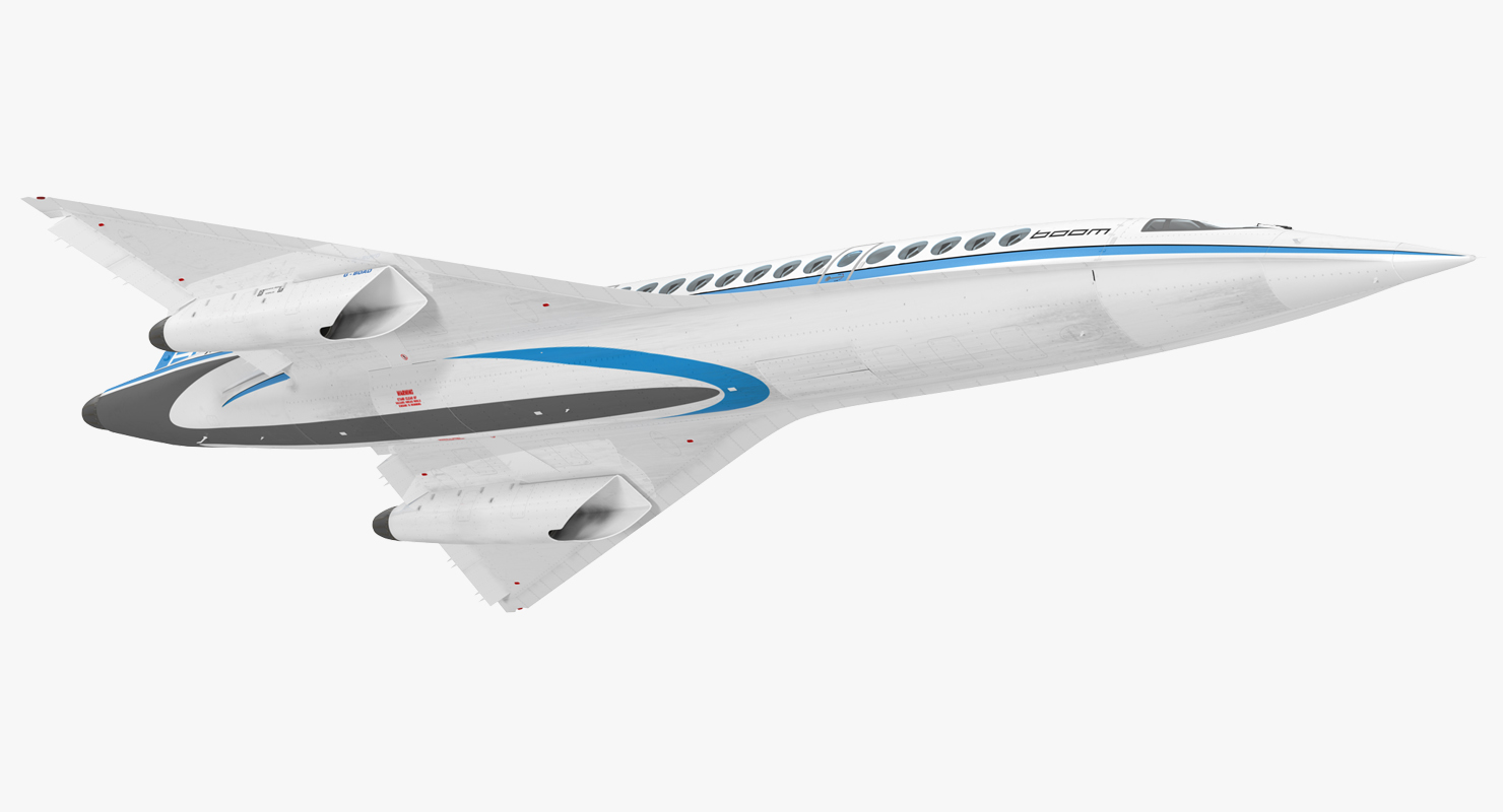 3D Boom Supersonic Jet Rigged