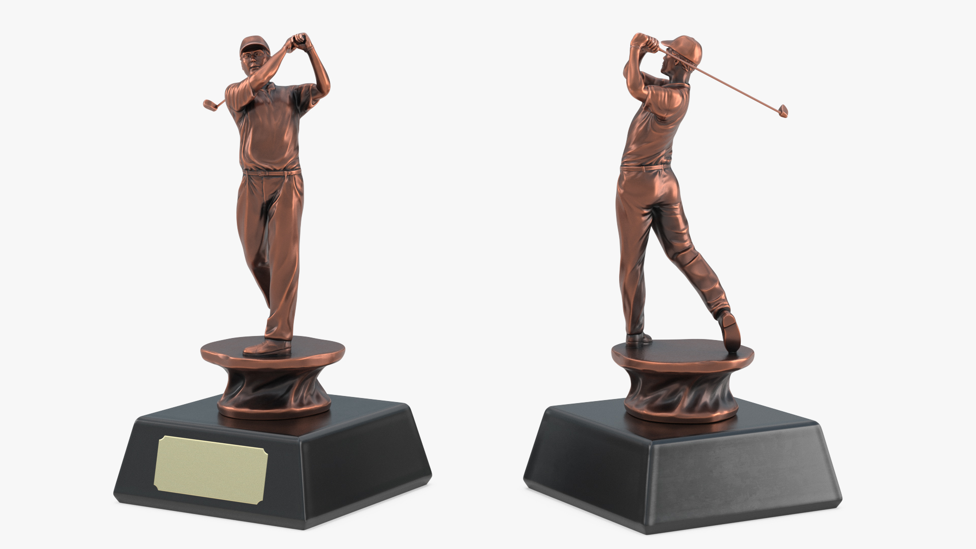 Golf Sport Trophy Bronze 3D model