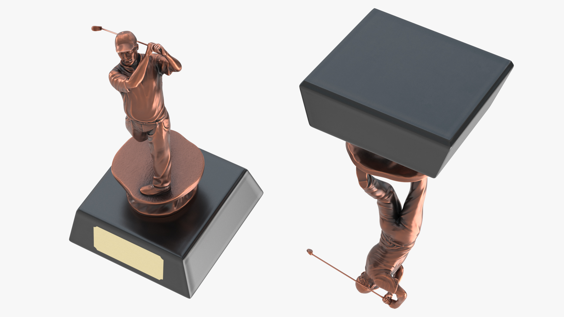 Golf Sport Trophy Bronze 3D model