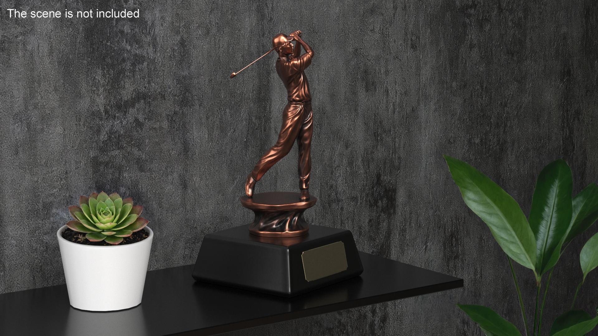 Golf Sport Trophy Bronze 3D model