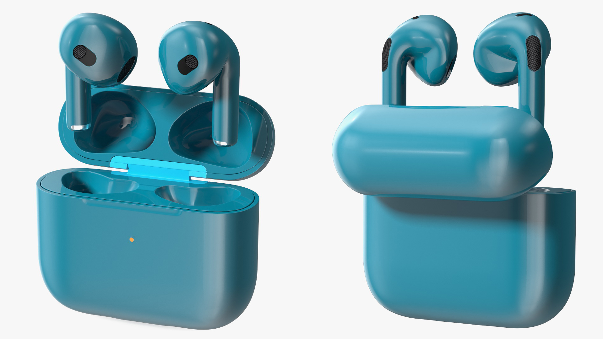 Earbuds with Case 3D