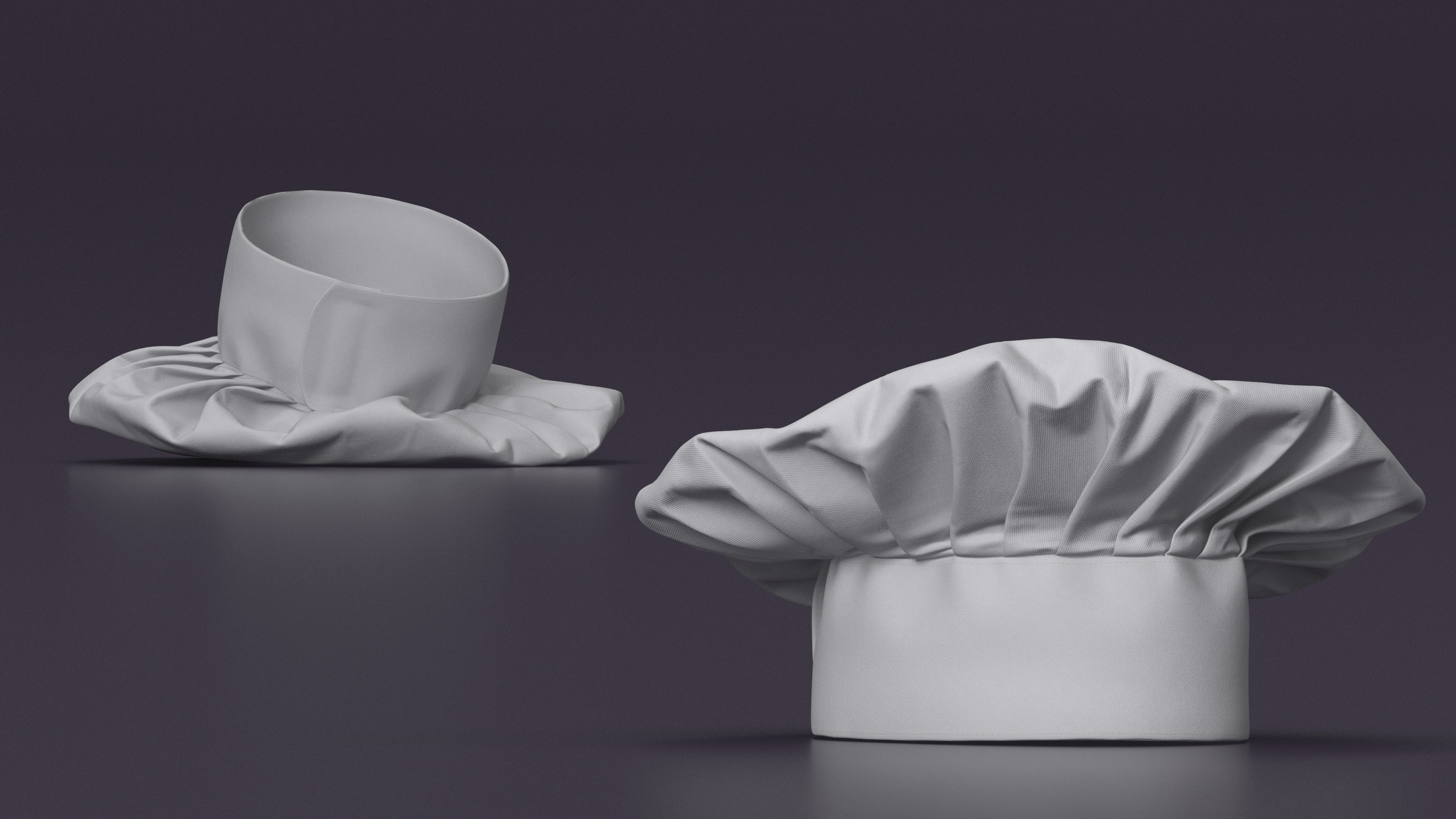 3D Chef Hat in White Color model