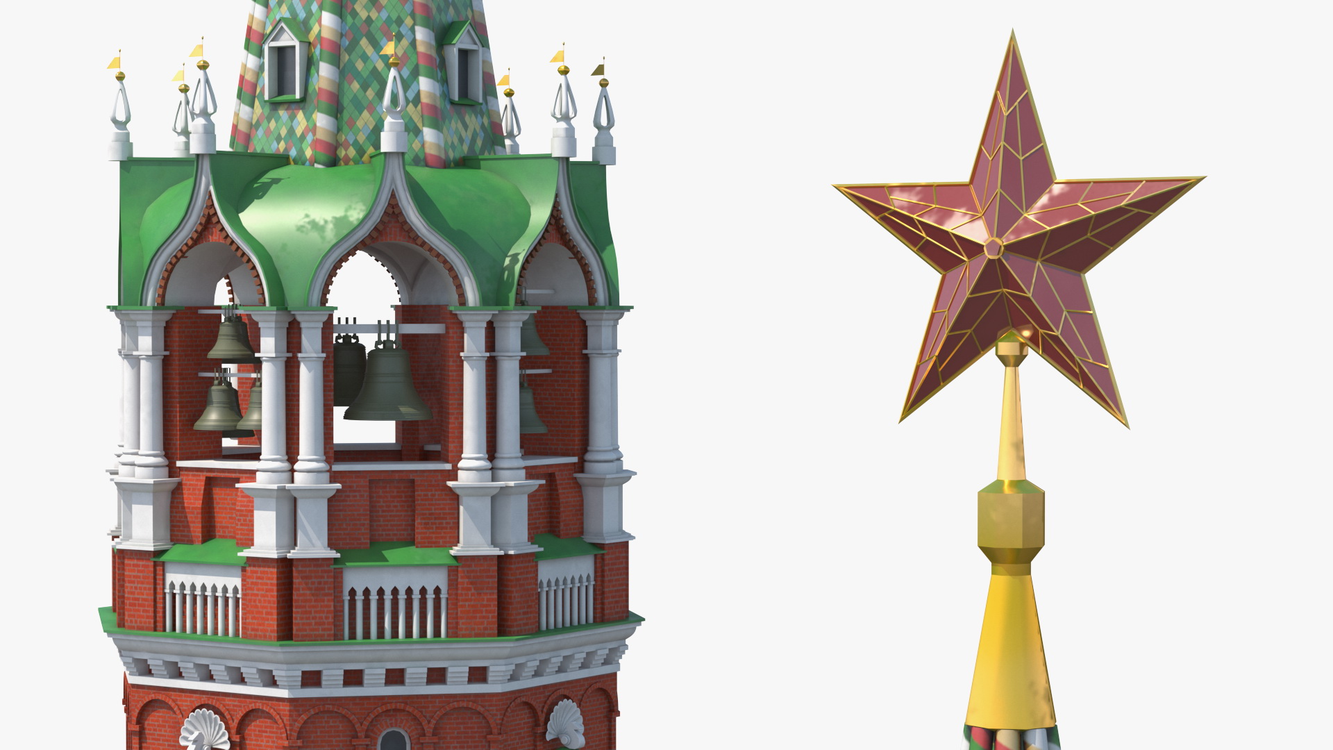 3D Kremlin Saviour Tower