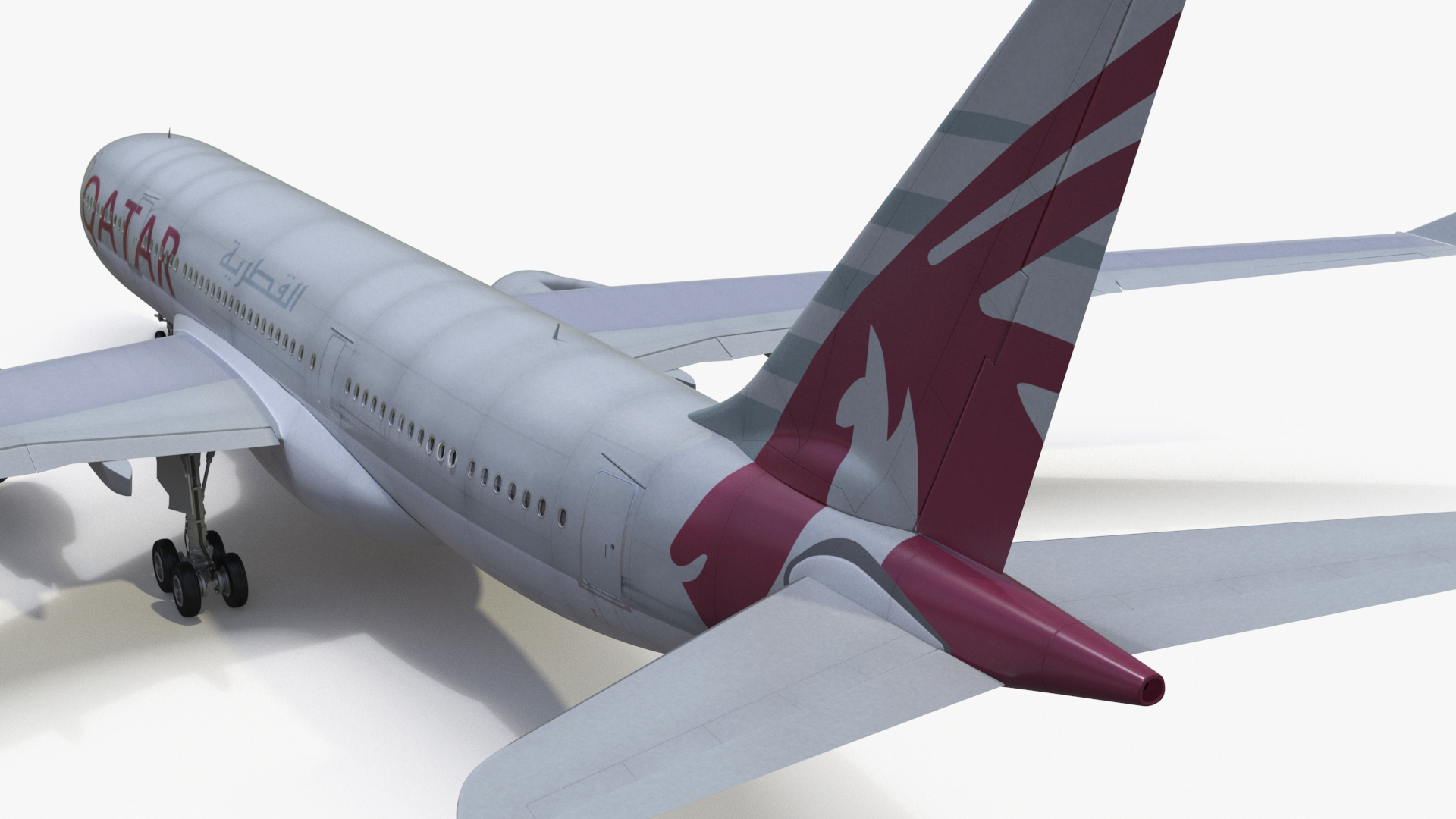 Airbus A330-200 Qatar Airways 3D model