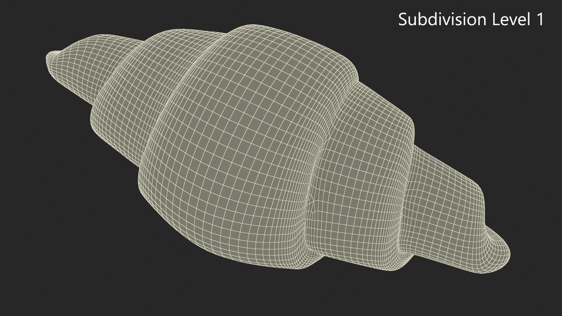 3D French Croissant Raw Dough