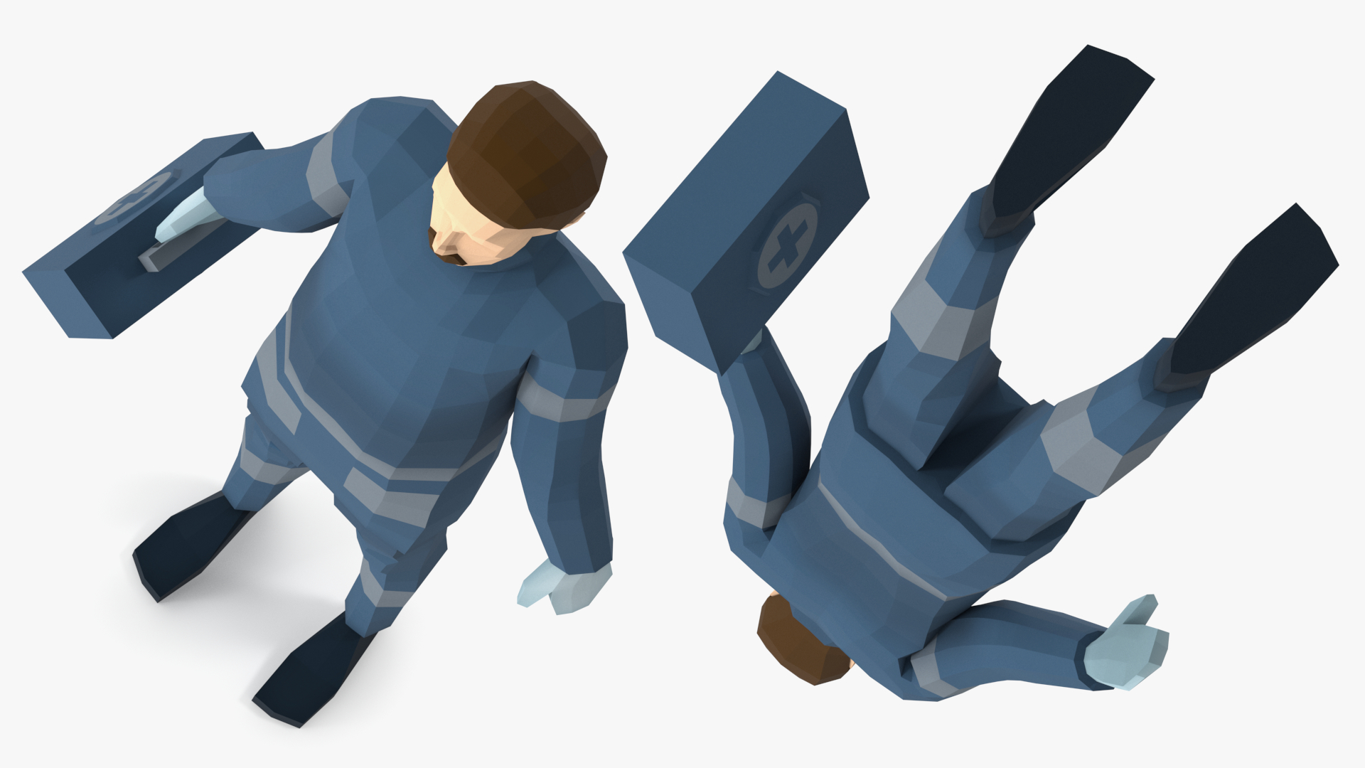 3D Low Poly Paramedic model