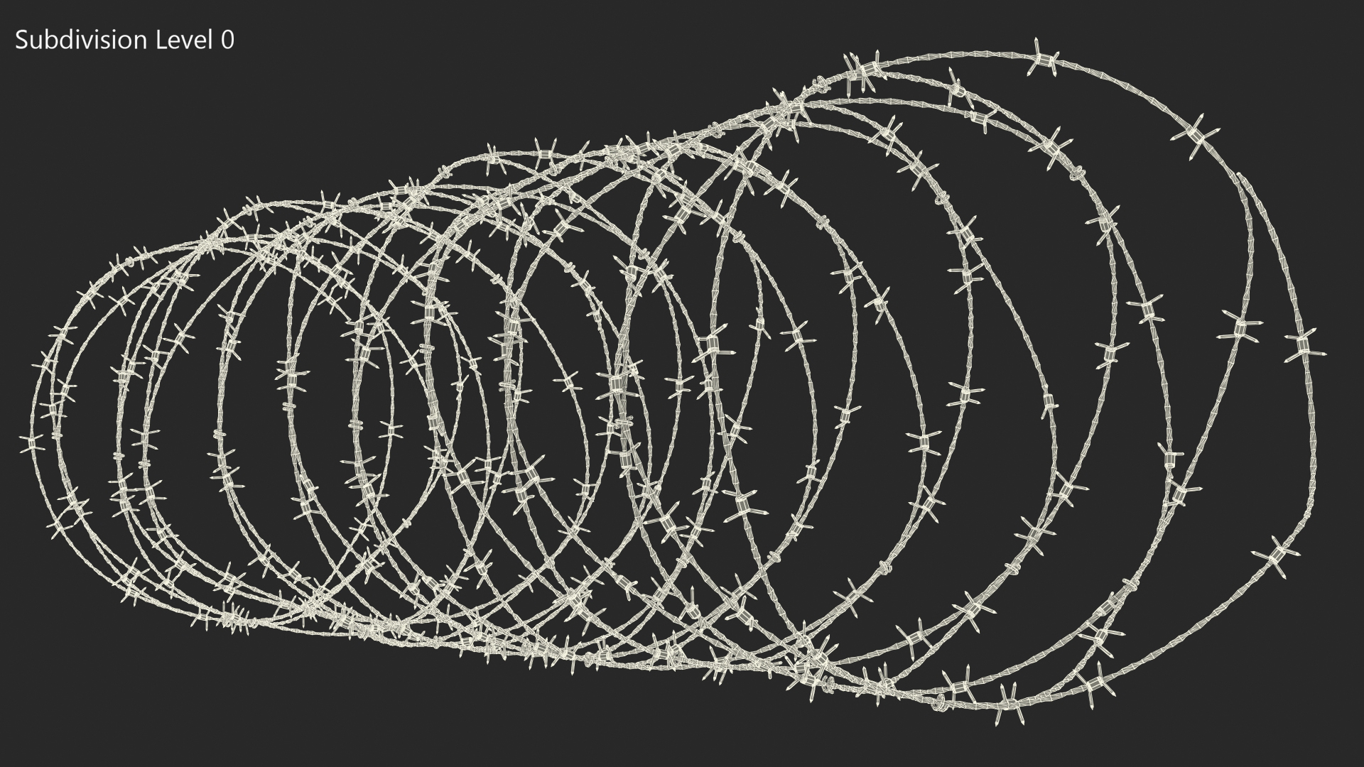 3D Spiral Razor Wire Obstacle