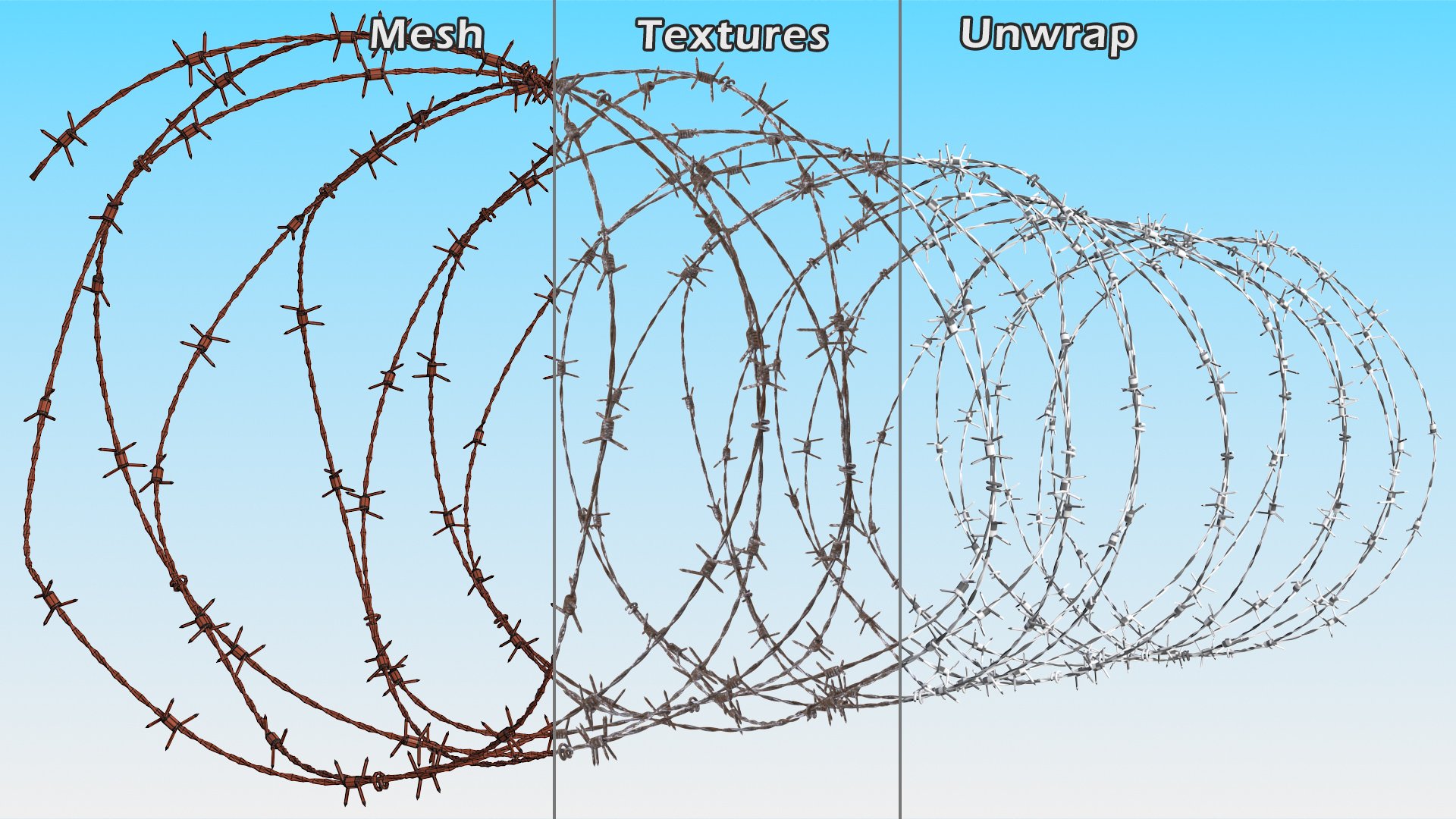 3D Spiral Razor Wire Obstacle